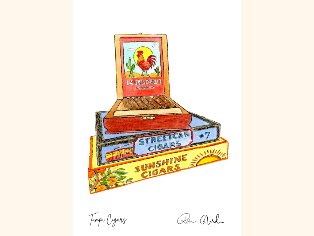 Tampa Cigars Art Print