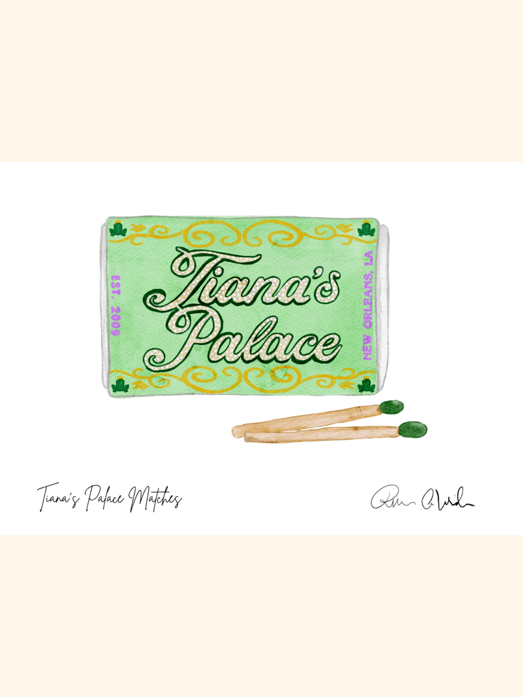 Tiana’s Palace Matchbox Mini Art Print
