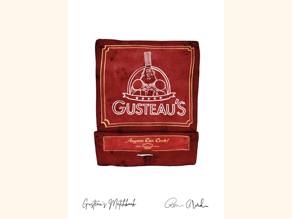 Gusteau’s Matchbook Mini Art Print