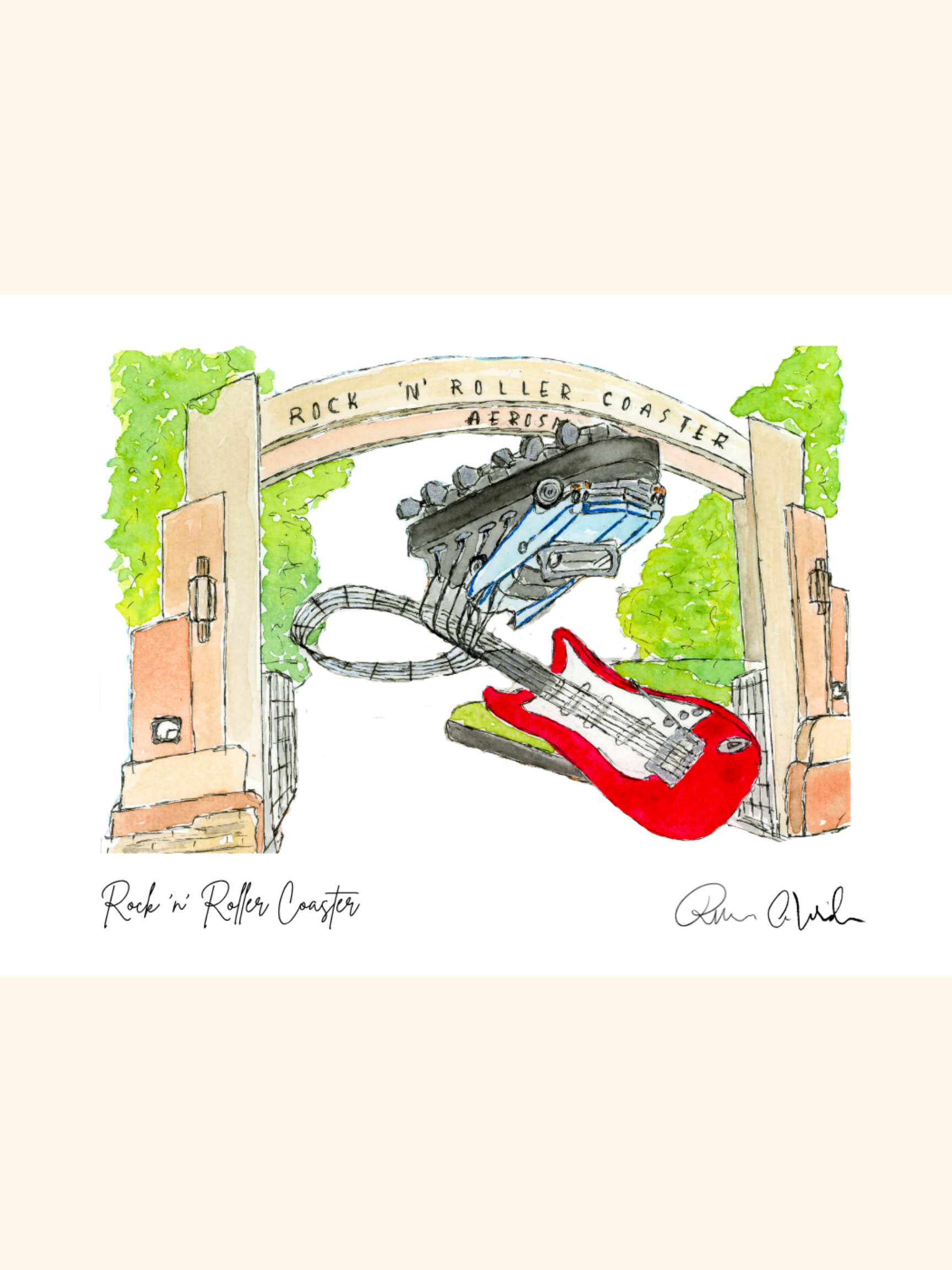 Rock ’n’ Roller Coaster Mini Art Print