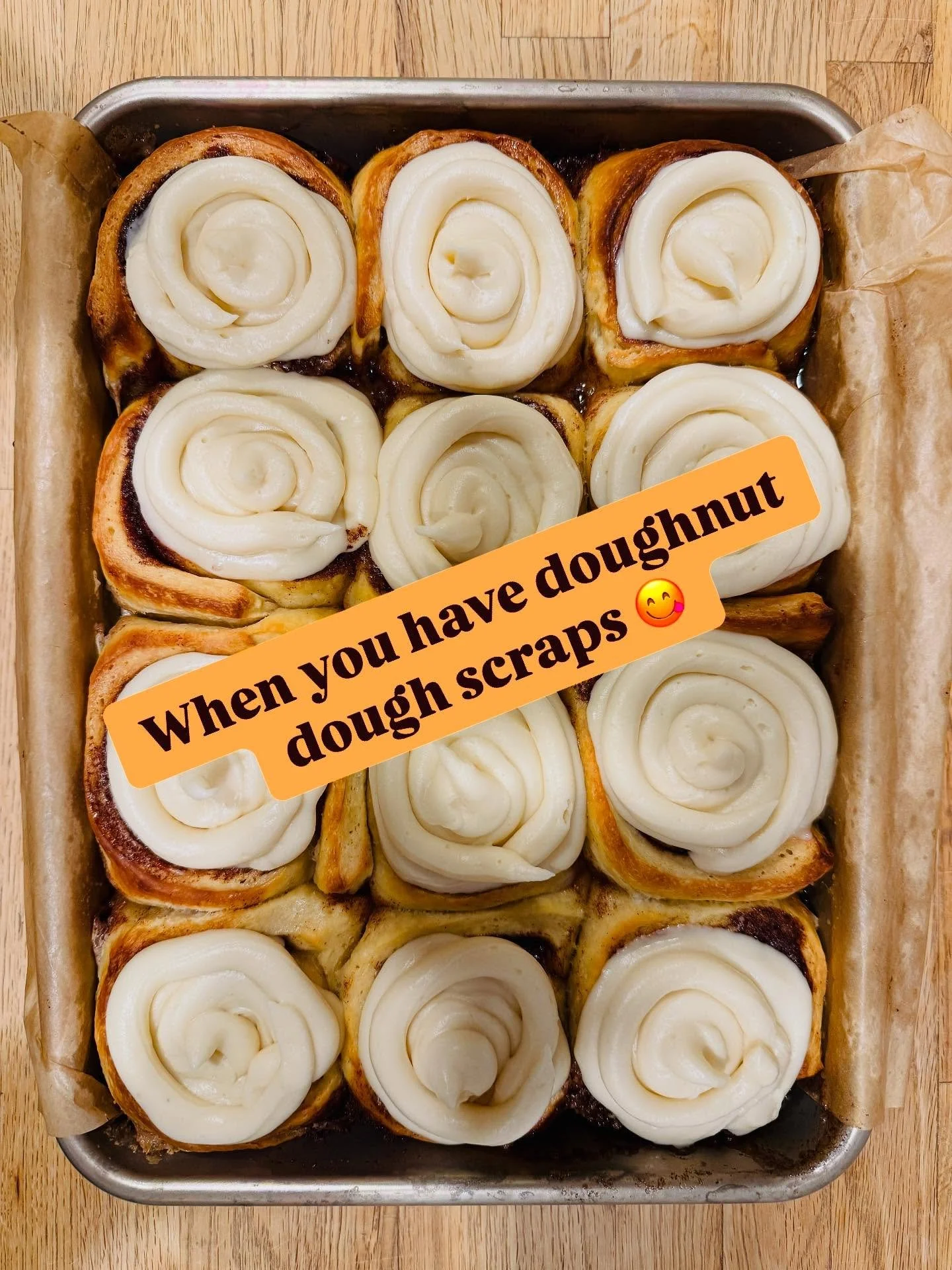 No waste

#donuts #doughscraps #cinnamonbuns