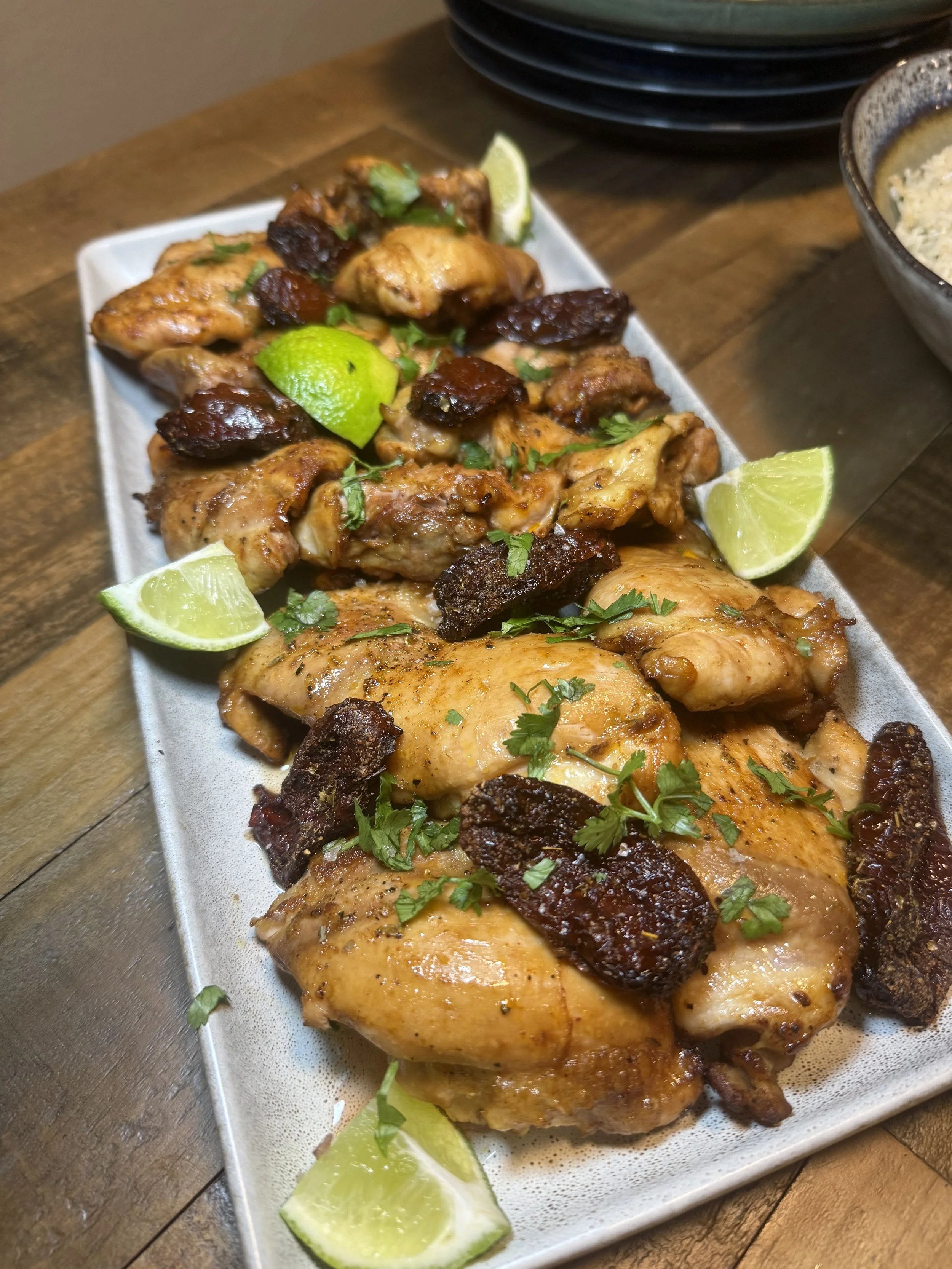 Adobo Air-Fried Chicken Thighs with Coconut Rice 