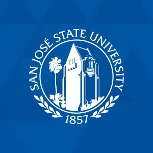 San José State University seal on a blue background