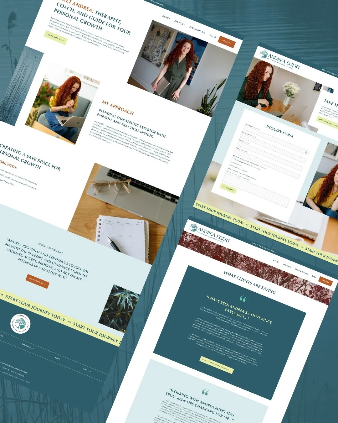 therapist squarespace website design