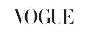 Vogue magazine logo in black and white