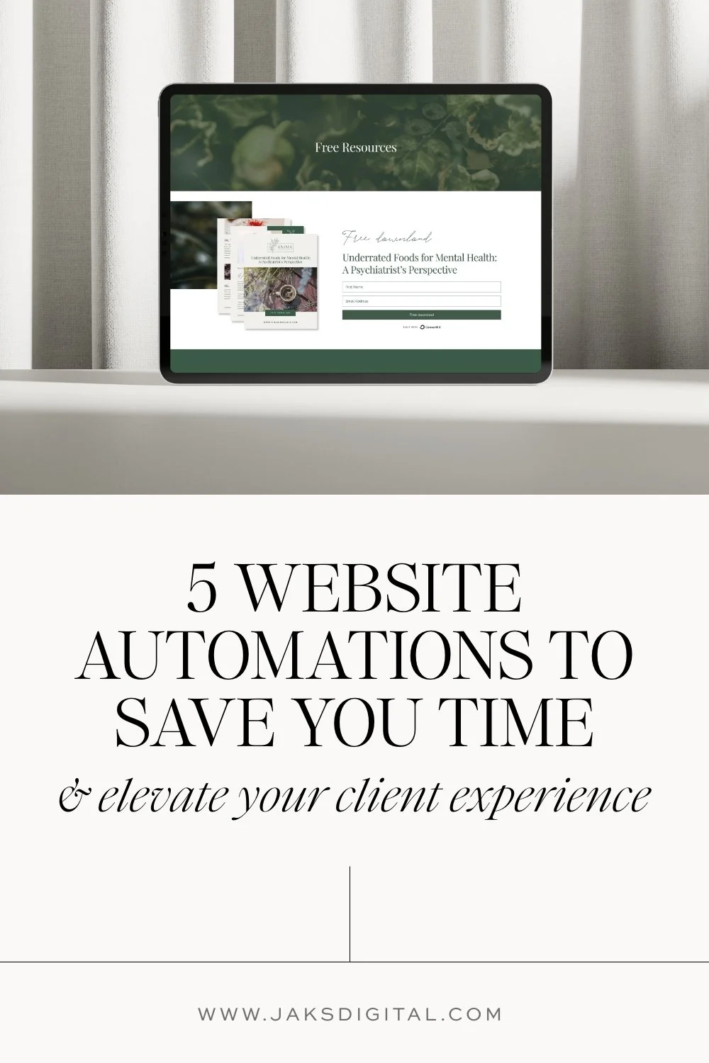 shareable graphic to share 5 automations to save you time