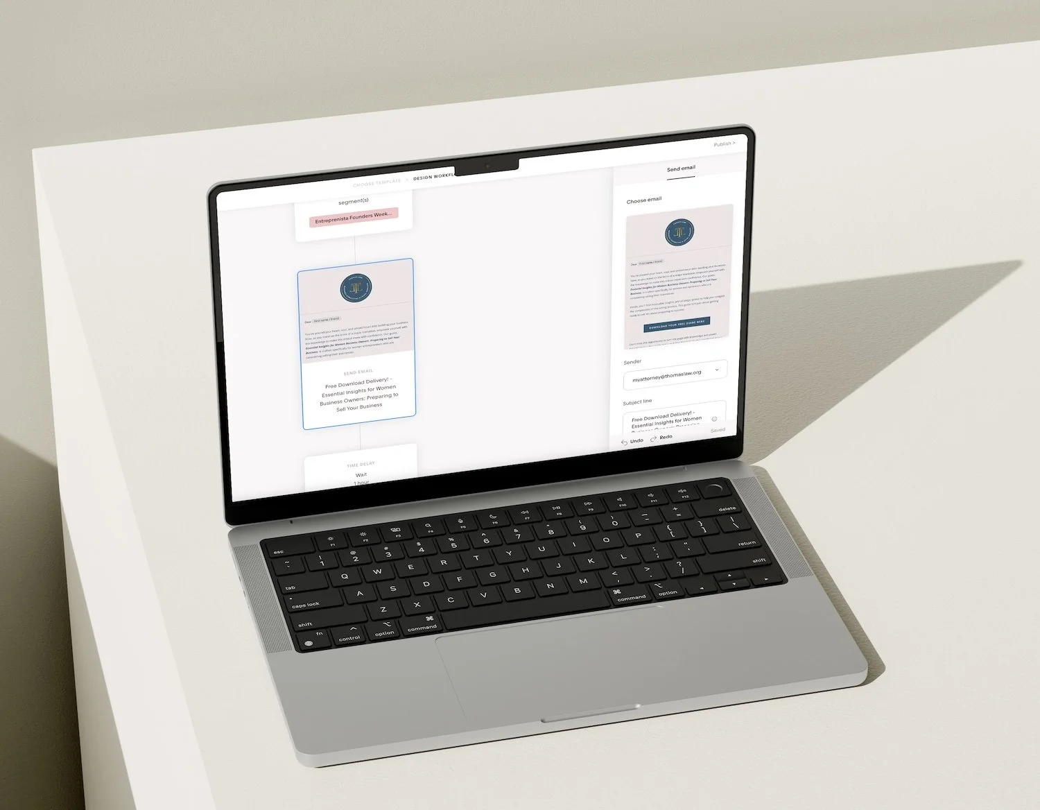 email workflow link actions