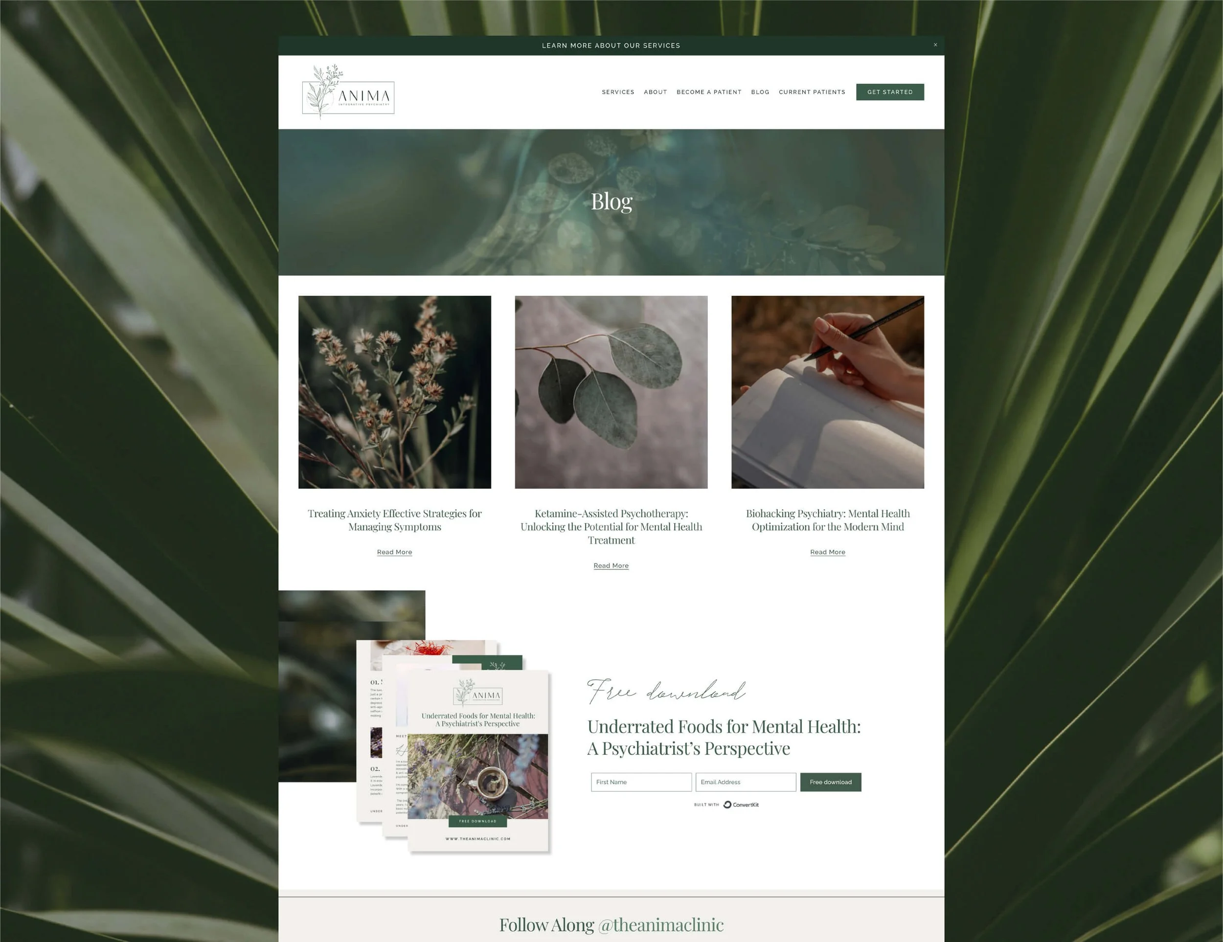 blog page design for psychiatrist