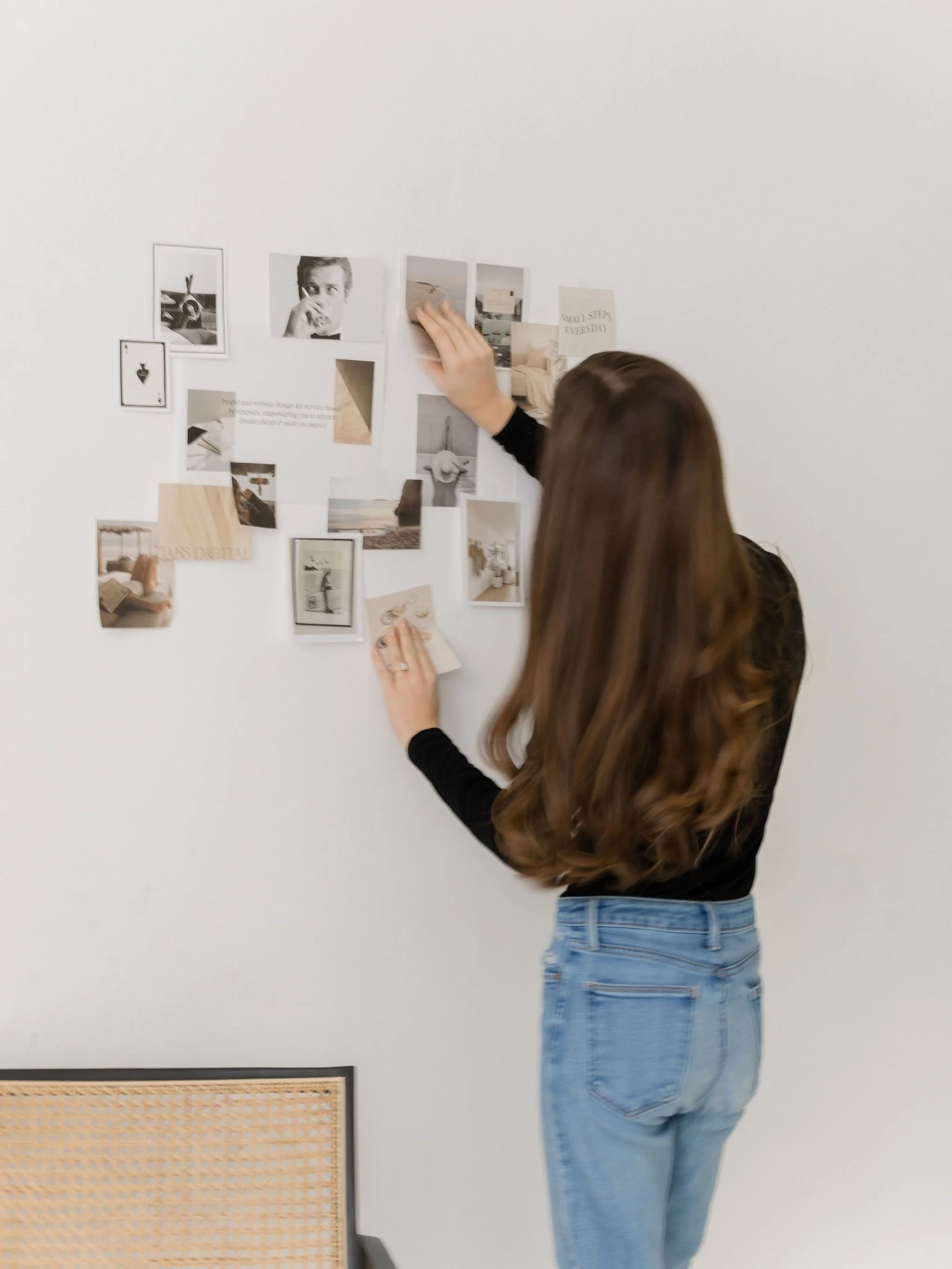 jaks with a moodboard representing the creative direction phase of a brand project