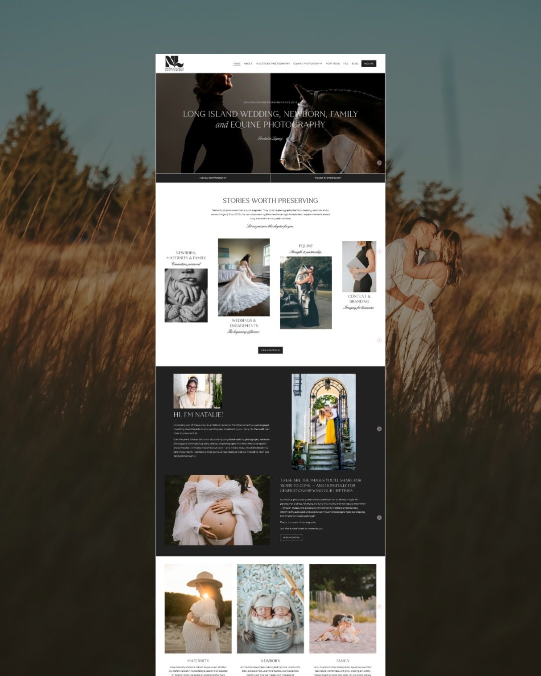 Recent website launch for @natalieloizzophotography 🖤🐎

Natalie is an experienced, professional photographer based on Long Island with one of the most unique photography businesses  have worked with. Two distinct sides both equally stunninggg. 

1-