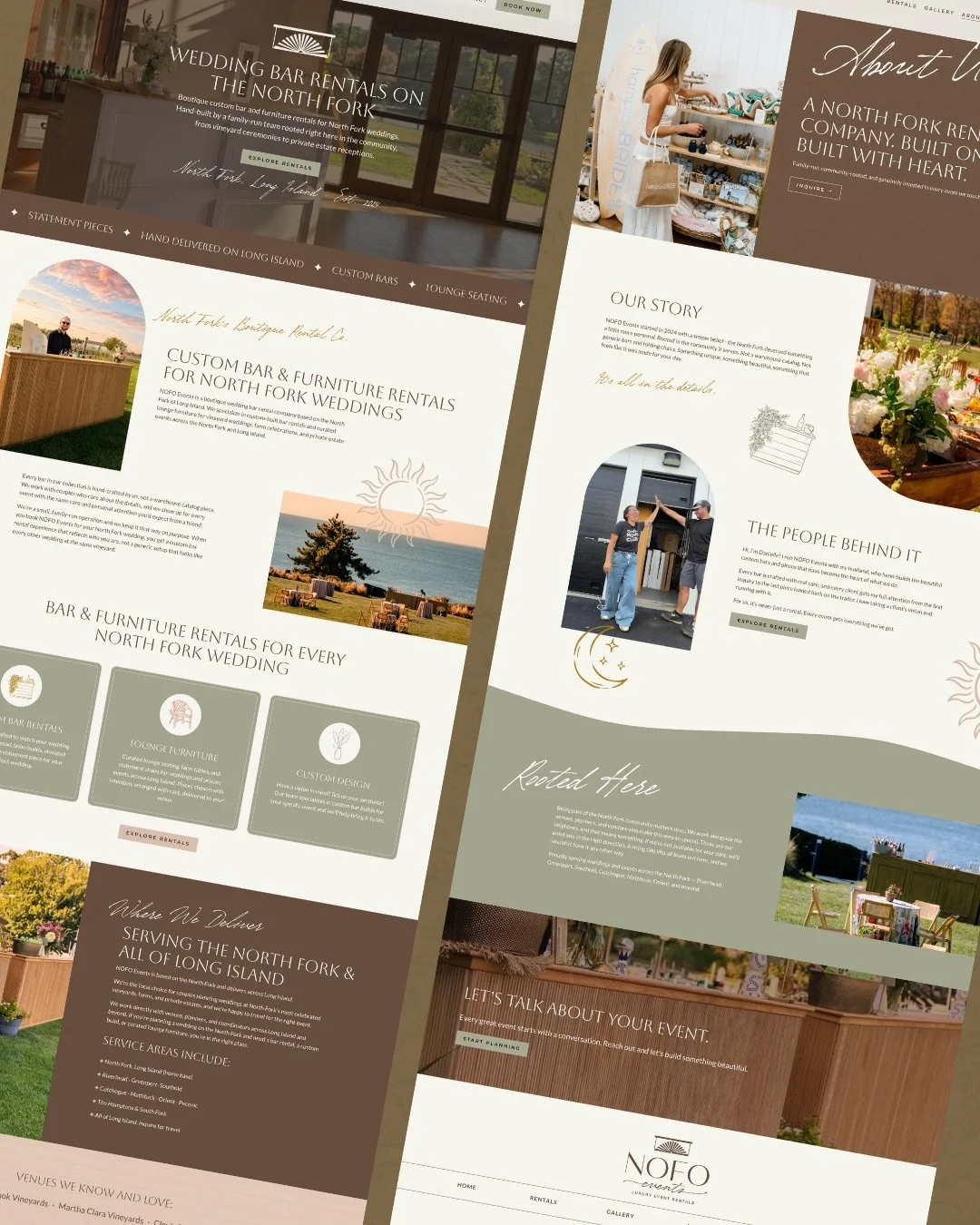Kicking off summer with this one 🌞

Just wrapped the brand identity and website for @nofoevents a boutique bar and furniture rental company bringing warm, boho style to North Fork weddings and events on Long Island.

Every piece is hand-built and pe