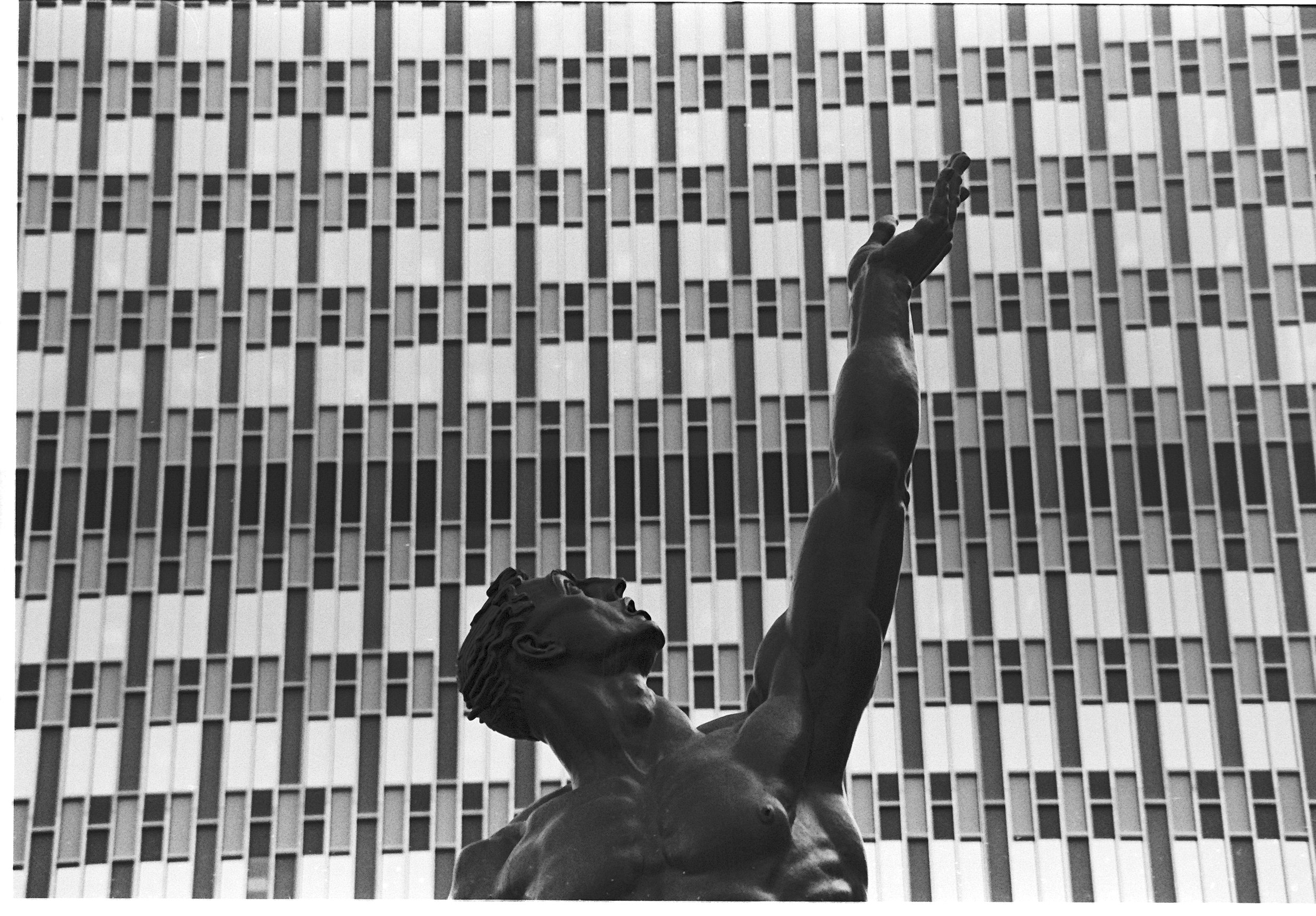 "Quest Eternal" sculpture at Prudential Center (now in Allston)