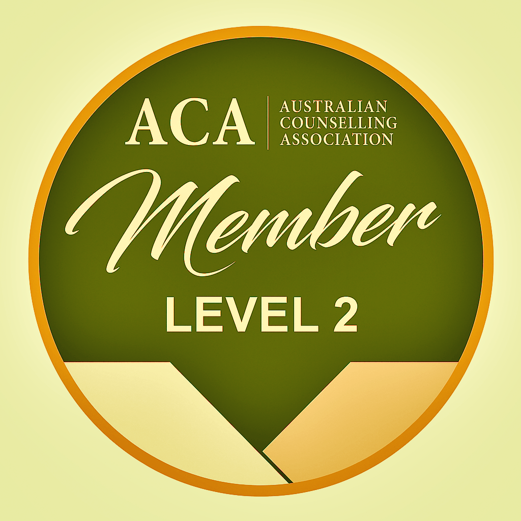 Australian Counselling Association Level 2 membership certificate.