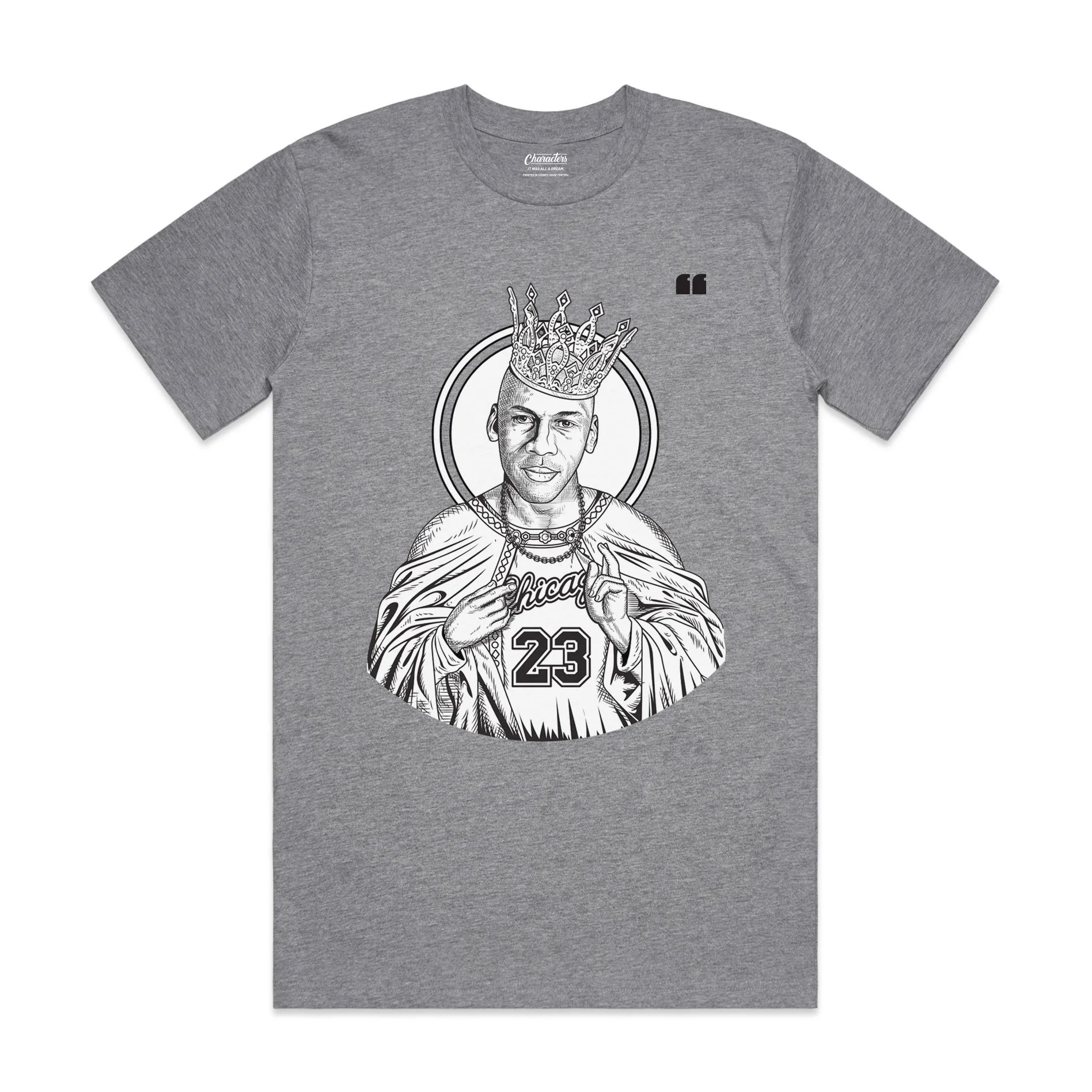 Black Jesus Tee Grey