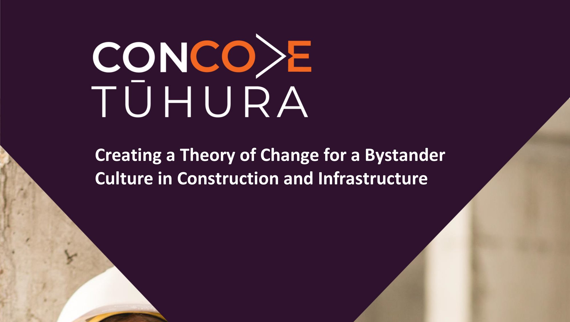 Creating a Theory of Change for a Bystander Culture in Construction and Infrastructure