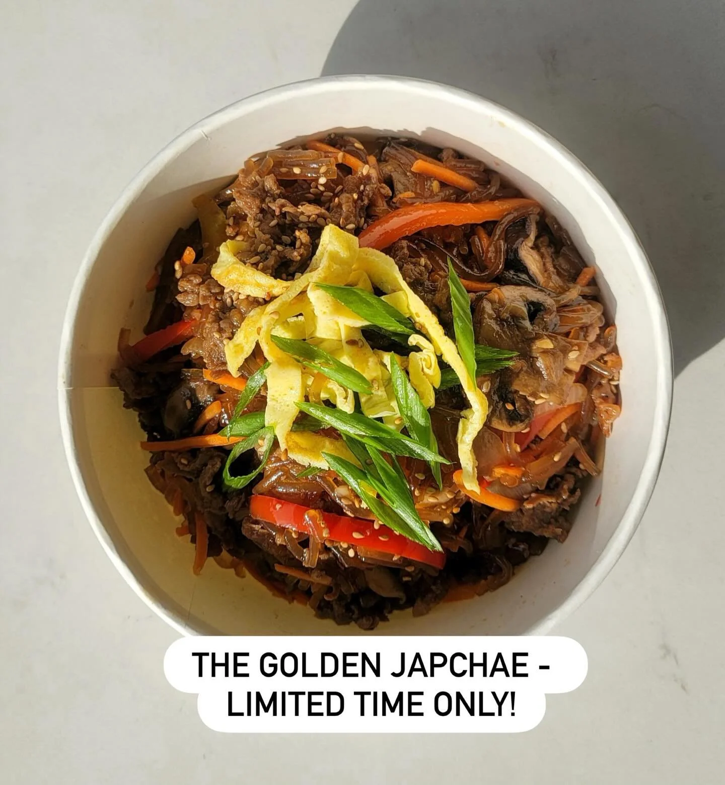 Getting ready for lunar year at @seoulsistereats - available now for limited time - introducing The Golden Japchae.  Eat your veggies and slurp some lucky noodles welcoming the year of the horse!  #lunaryear #japchae #golden #lucky #koreanfood