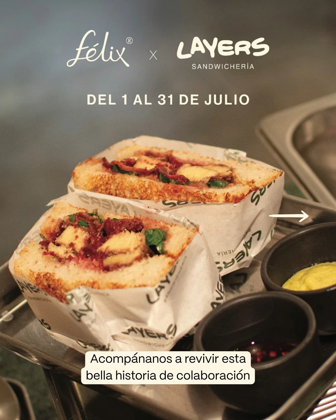 &iexcl;La emoci&oacute;n es real! El primer s&aacute;ndwich del mes est&aacute; robando corazones y merece que les contemos la historia 🙌🏼 de c&oacute;mo nos incumb&iacute;a cuates de @toma__felix 

Ven a Layers por tu Raspberry Chipotle Chicken Sa