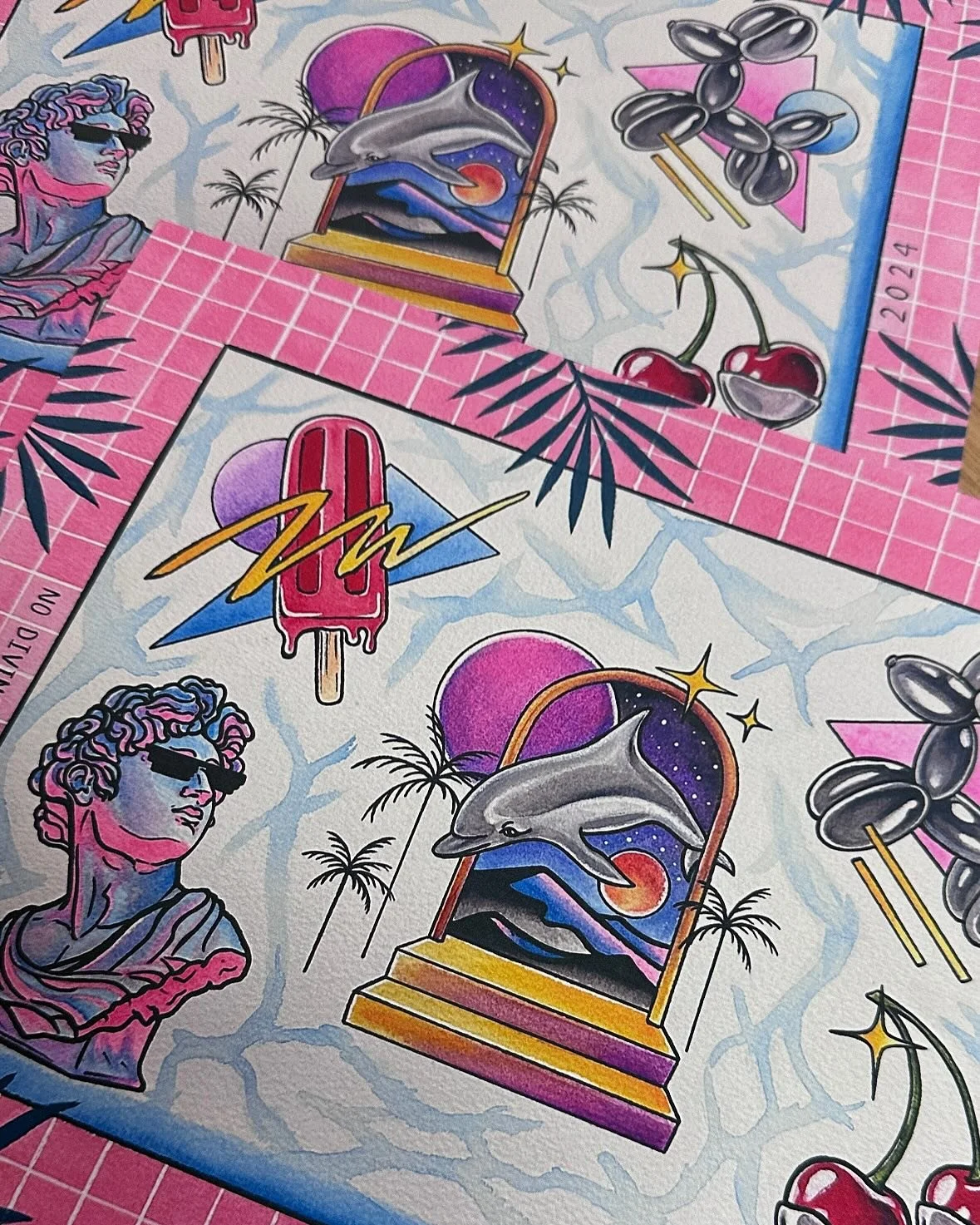 It only took me literally an entire year but I finally got a decent printer and so if ya want an 8.5x11 print of my vaporwave sheet you can snag one for $10!