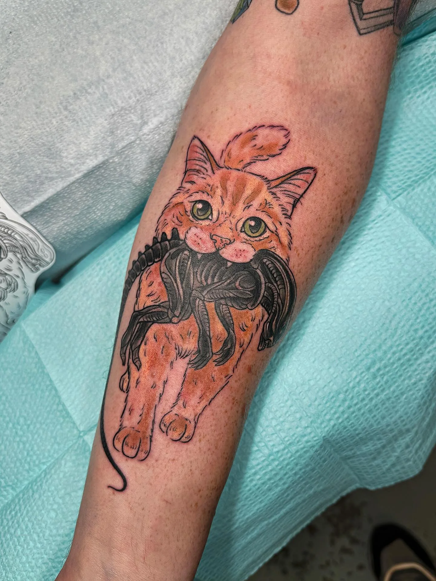 Got to make this Alien/cat portrait piece for @hiphoppapottomus today! Thanks again, this was so fun to work on!