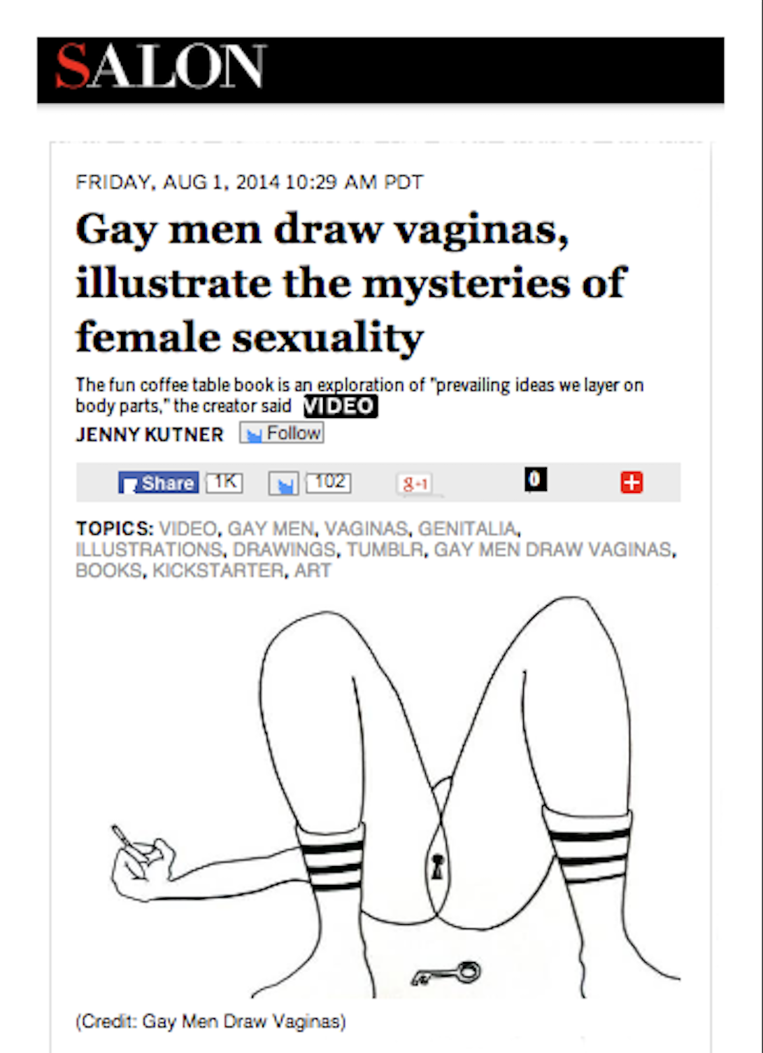 Salon.com peeked into Gay Men Draw Vaginas
