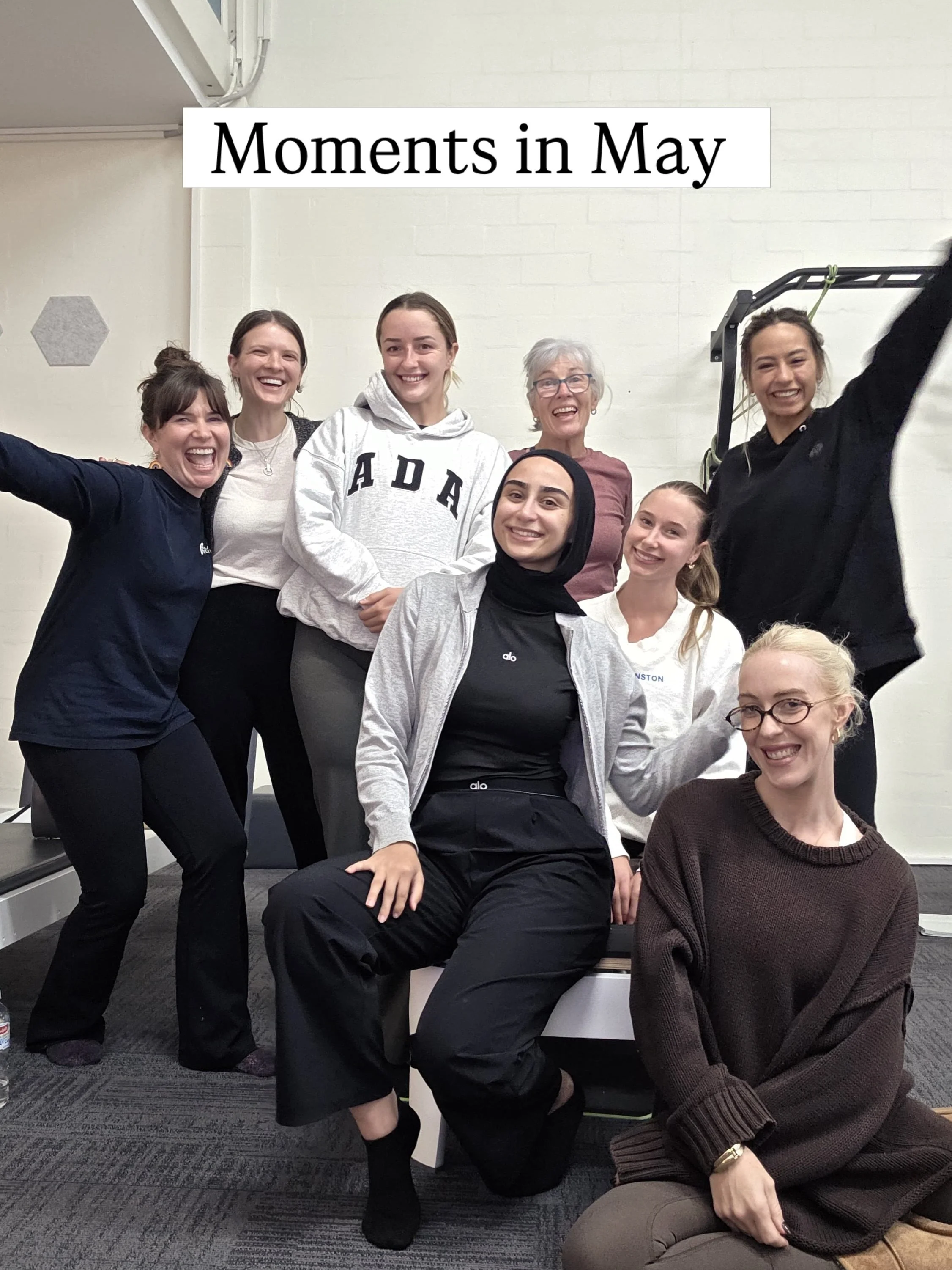 Just a few moments from May 🥰

We had a jam packed month with lots of new faces in coming into the studio for our classes, initial consultations, semi privates and private pilates sessions 

But we also had lots of wonderful students that we got to 