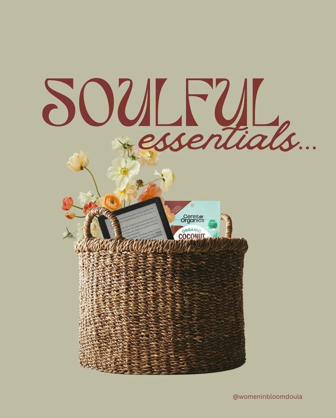 ✨ Soulful Essentials ✨
Postpartum can feel overwhelming, exhausting, and emotional, which is why creating your own little collection of comfort is so helpful. 
A &ldquo;soulful essentials&rdquo; box is a reminder to nurture yourself, even in the smal