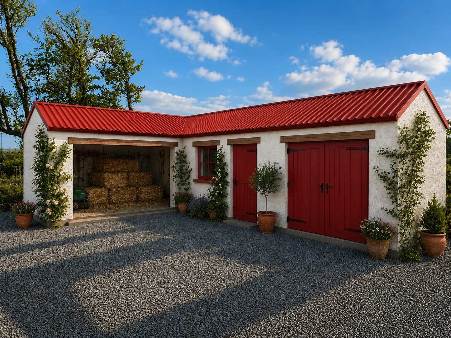 Animal feed and equipment barn (Sam's man cave)