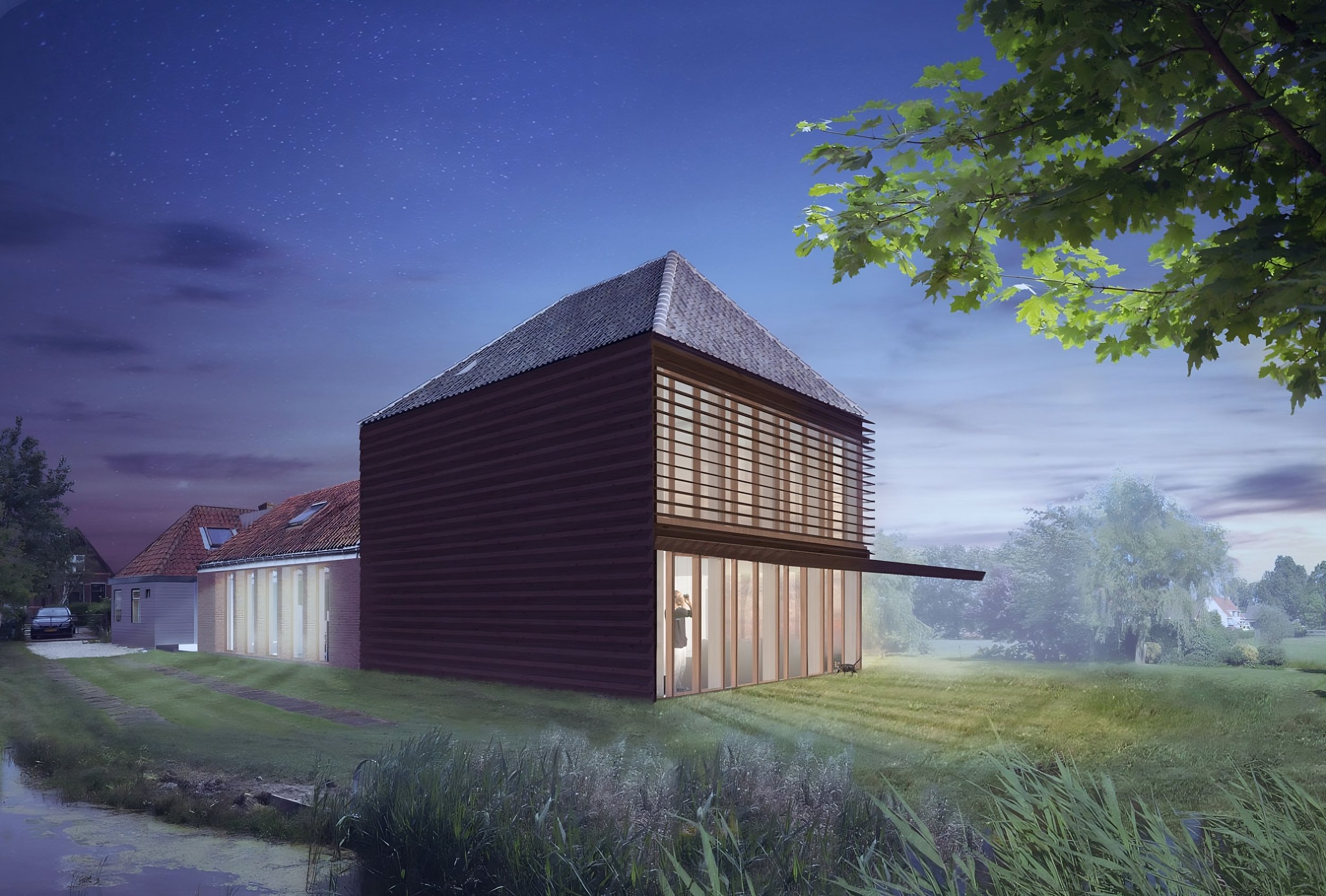 2018-01-05 start bouw nieuwbouw en verbouw agrarisch ensemble, Landsmeer, in uitvoering