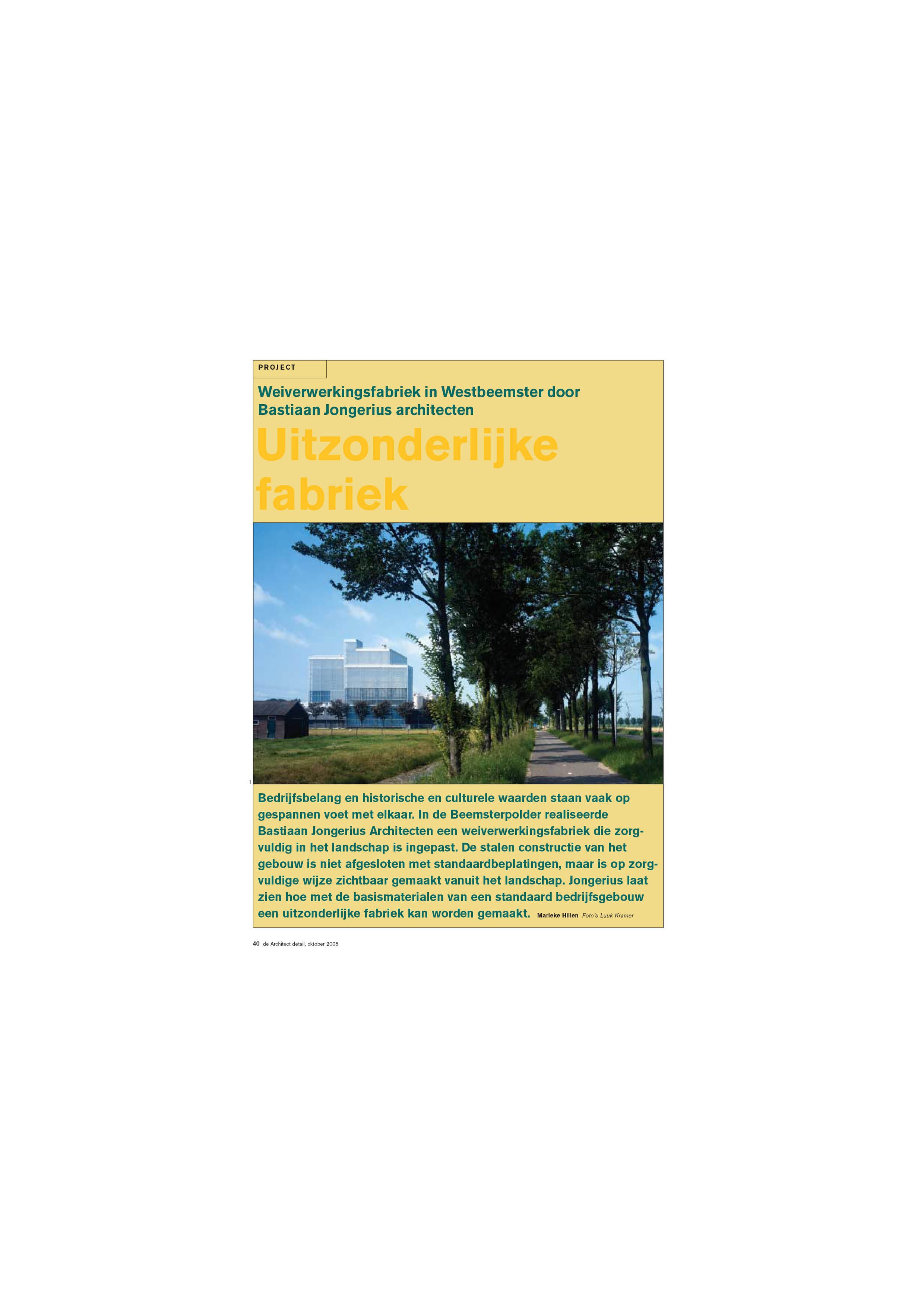 2005-10 de architect, weipoedertoren, westbeemster