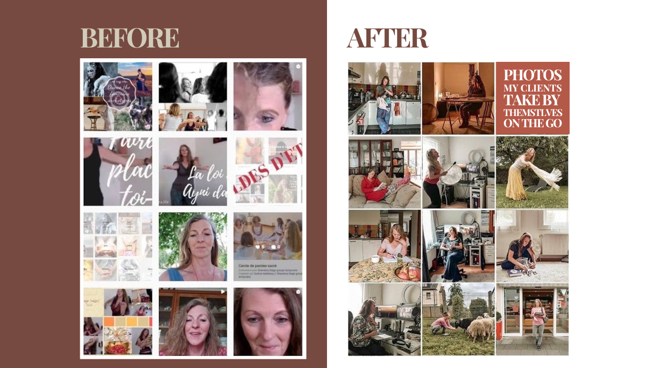 Before and After Social Media Photo Content Phone Photos to market your business