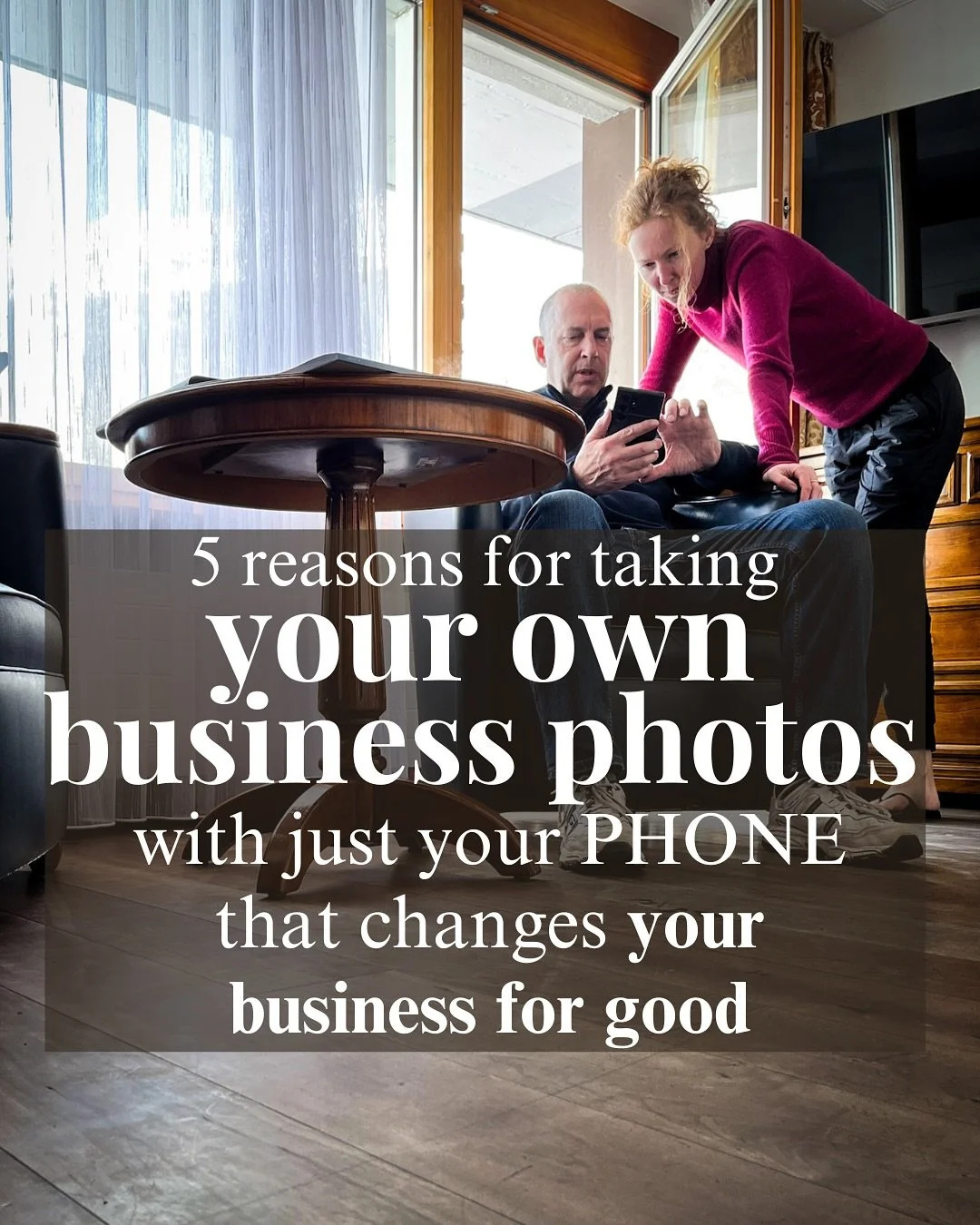 Taking your own photos is the most underrated business move you haven&rsquo;t made yet.
Here&rsquo;s why it changes everything.

1. Let&rsquo;s expose the program.

&ldquo;If I show up in my feed, people will buy.&rdquo;

Most people post their face,