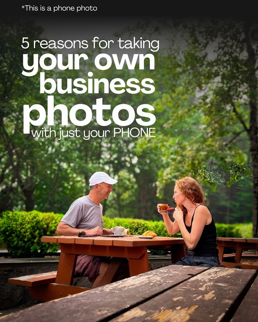 Taking your own photos is the most underrated business move you haven&rsquo;t made yet.
Here&rsquo;s why it changes everything.

1. Let&rsquo;s expose the program.

&ldquo;If I show up in my feed, people will buy.&rdquo;

Most people post their face,