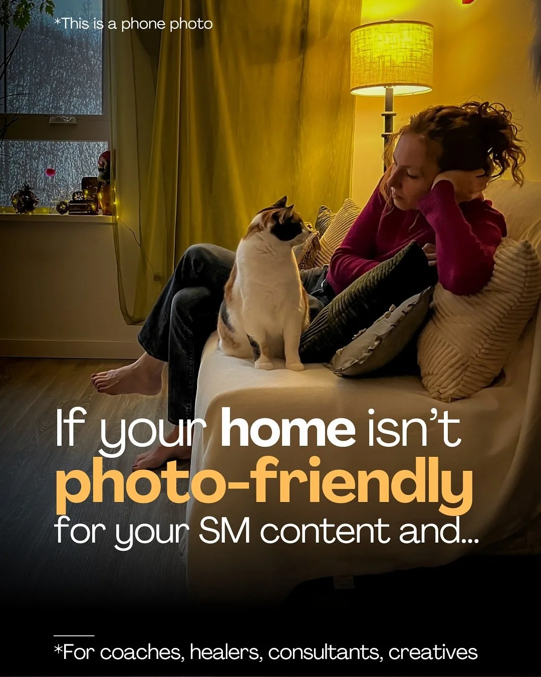 You don&rsquo;t need a photographer, a studio, or a team &mdash; just your phone and

- a list of photo ideas to create 3 months of content with ease,

- simple tips for taking photos on the go and making them look good, and

- the exact framework pr