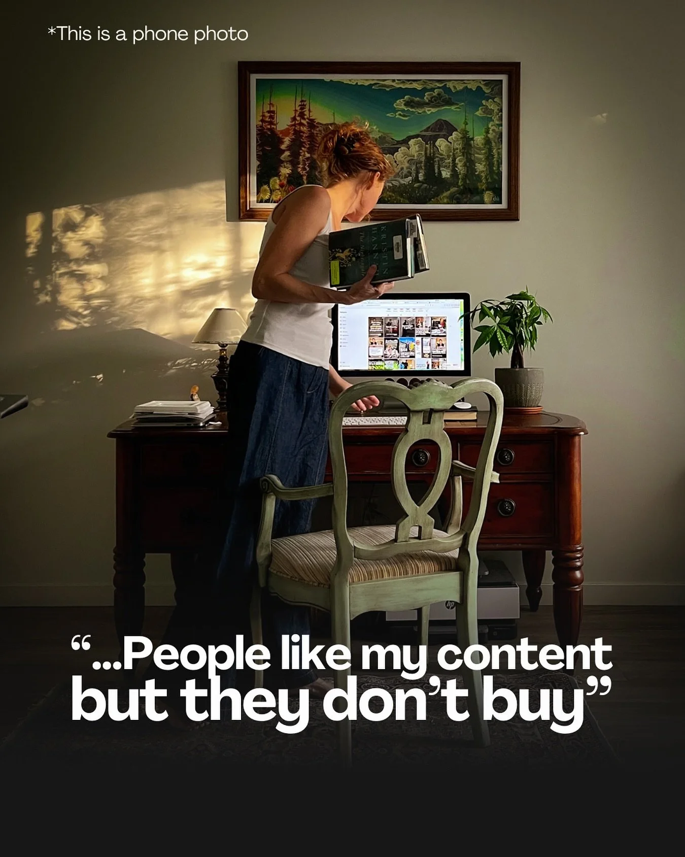 When content gets engagement but not action,
it slowly eats away at trust, not in the platform,
but in yourself.

That usually means your content EXPLAINS the outcome,

&hellip; but doesn&rsquo;t give people enough EVIDENCE that you can actually deli