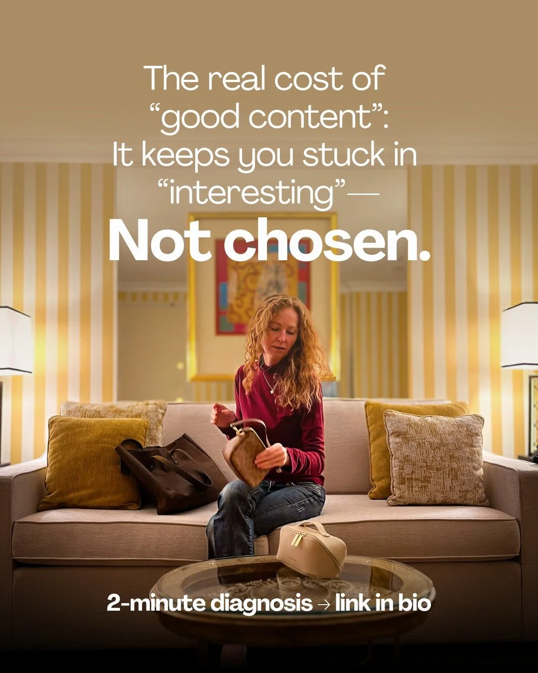 If your content is truly &ldquo;good&rdquo;&hellip; why are you still not being chosen?

Give me 2 minutes.
I&rsquo;ll show you the exact point your content turns into &ldquo;interesting&rdquo; &mdash; and stops creating decisions.
(The part no capti