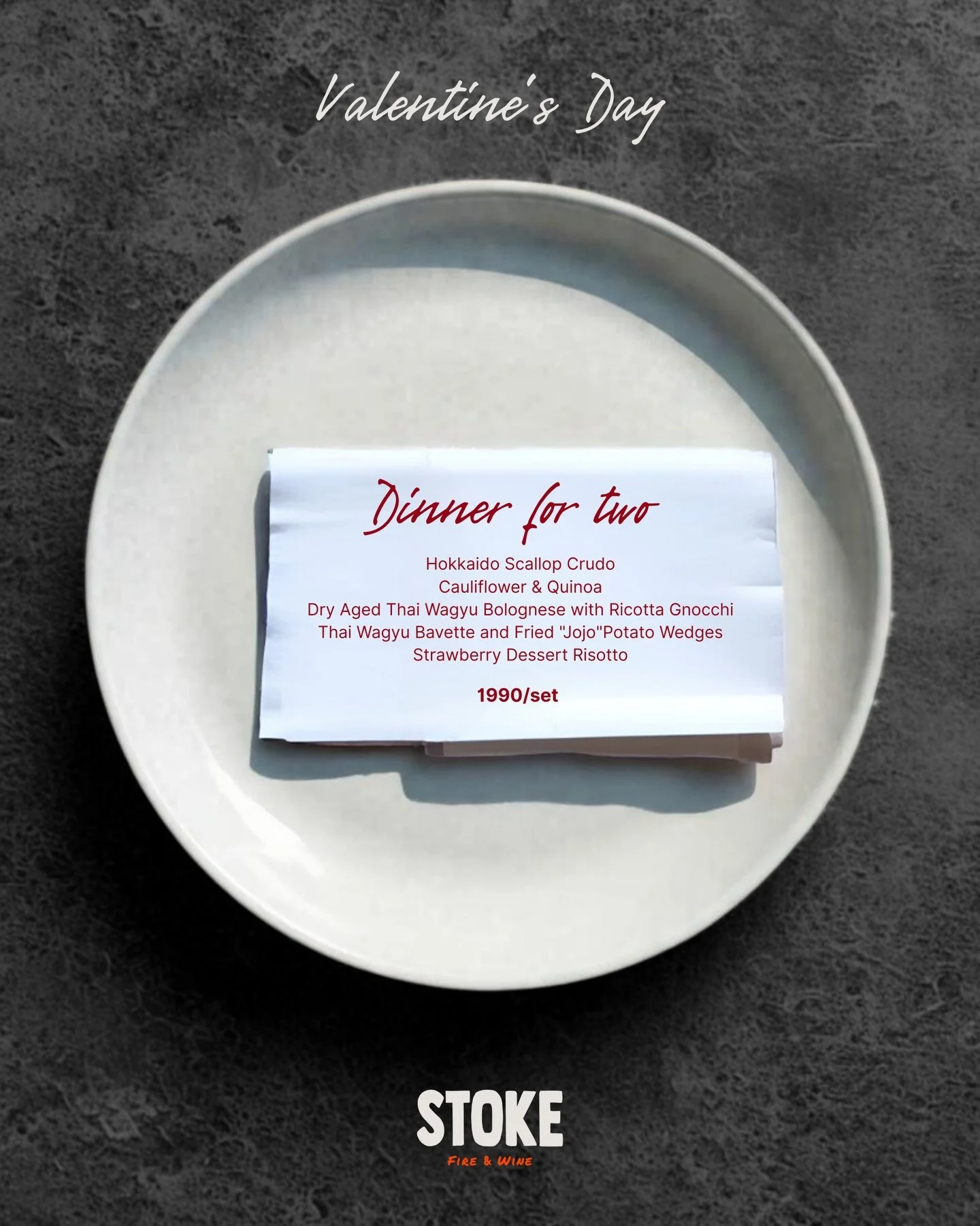 Love looks better over good food 💕🔥
Celebrate Valentine&rsquo;s Day with us&mdash;nothing fancy, just really good flavors and all the right vibes.

Seats are limited. Book ahead 🔥🔥

#stokebangkok