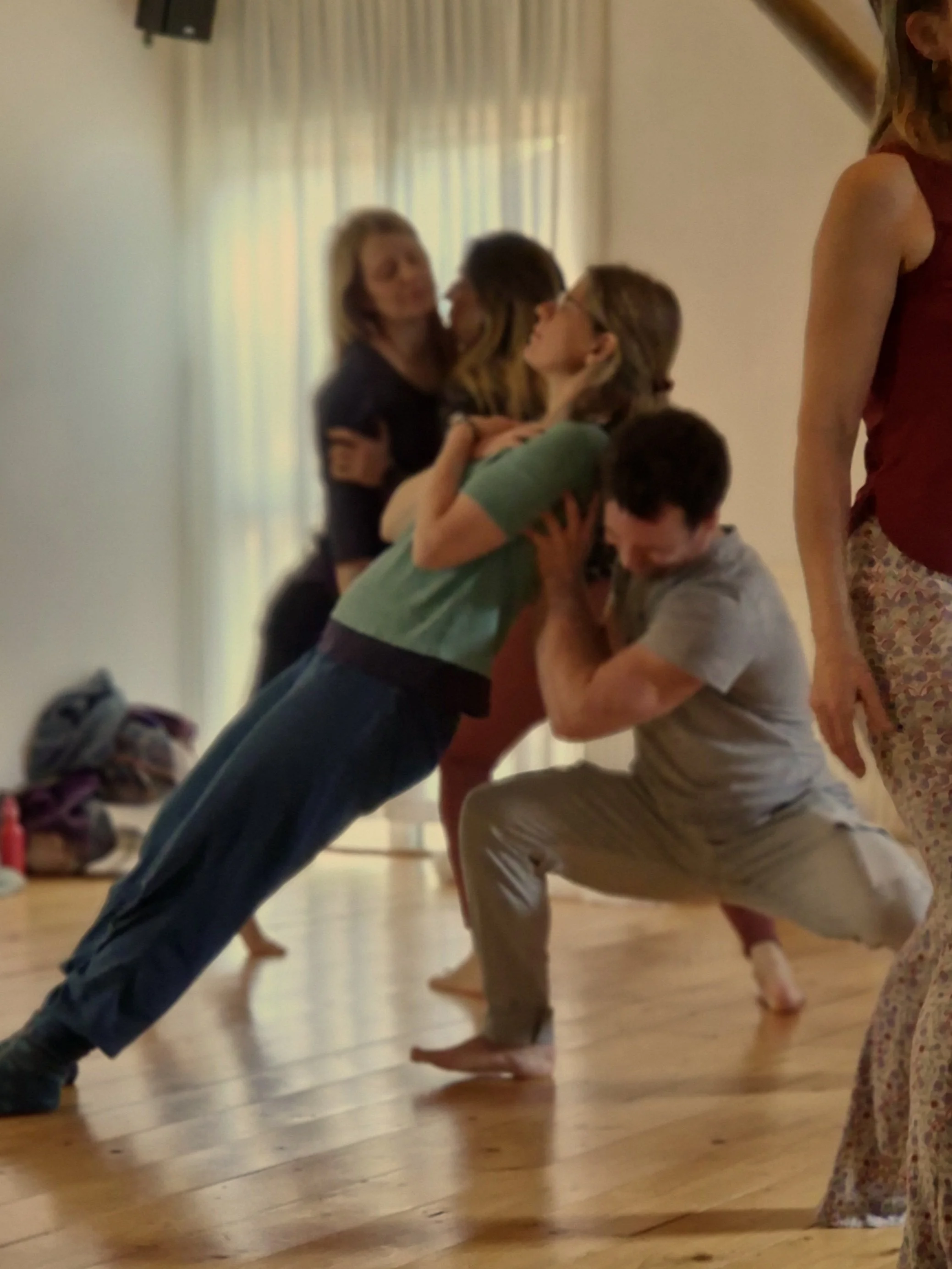 Body-oriented practice during psilocybin retreat Netherlands — The Heart's Door Retreats