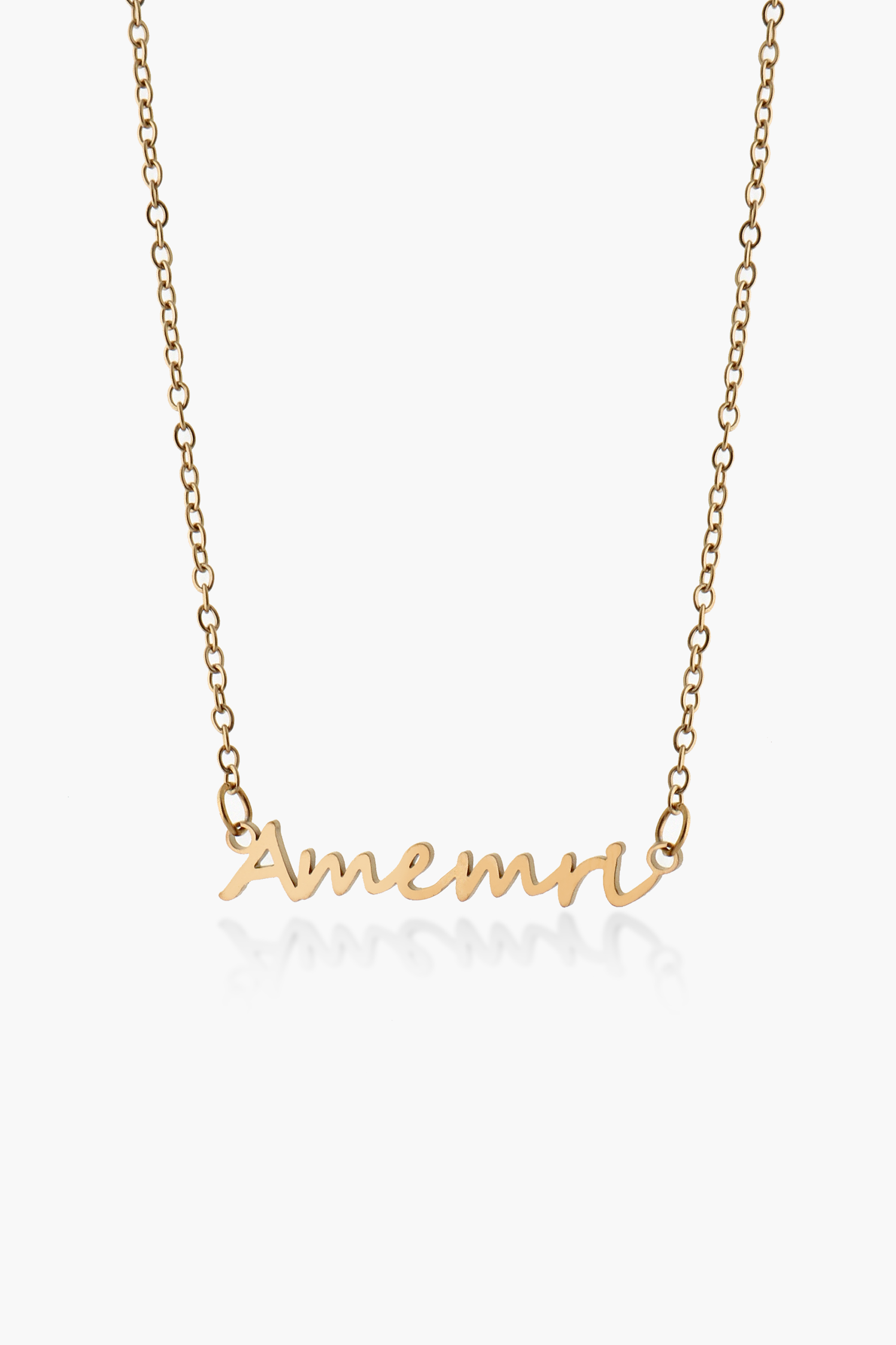 Personalised Keepsake Script Name Necklace - Gold