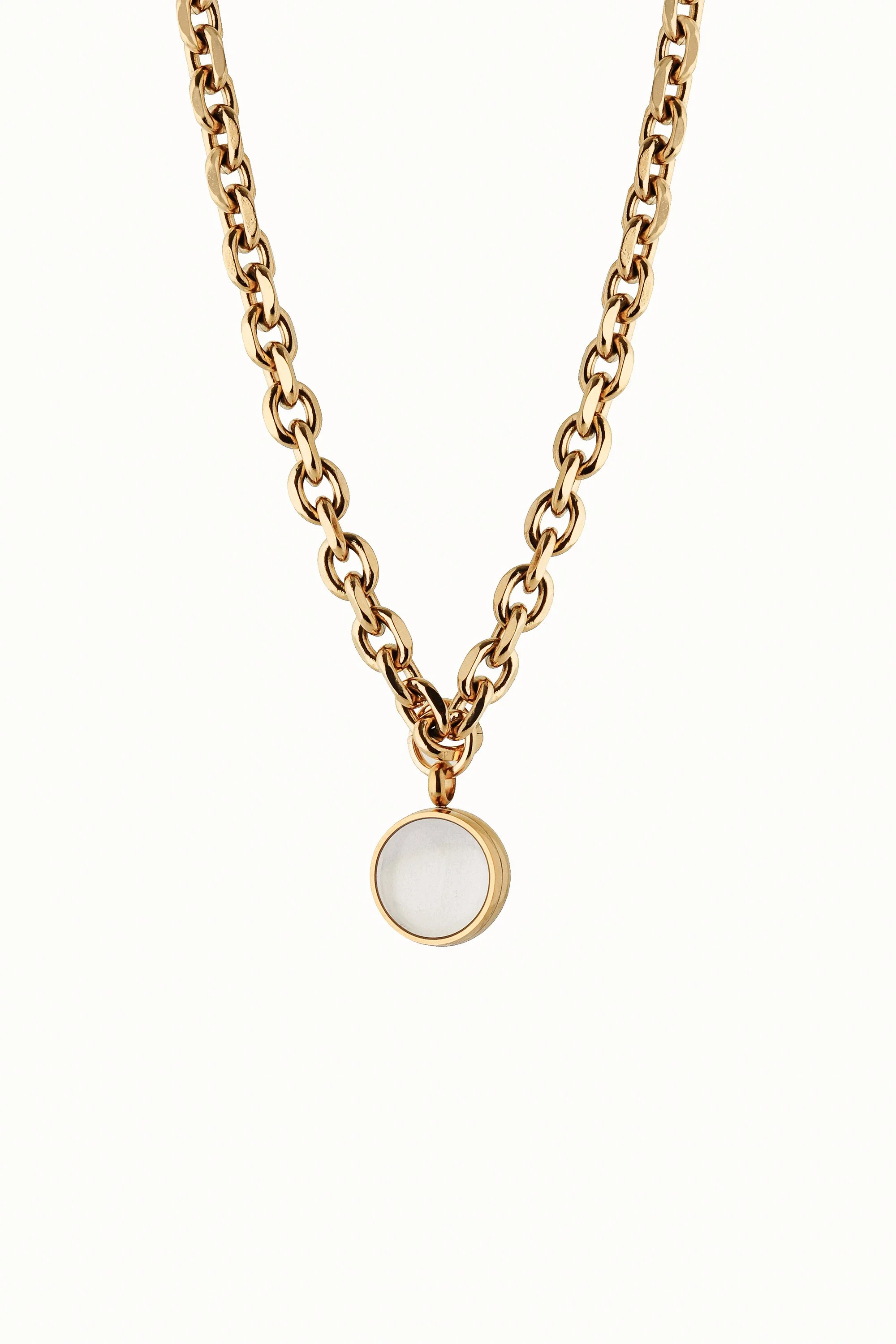 AMEMRI Drift Glass Orb Ashes Pendant Necklace - Gold