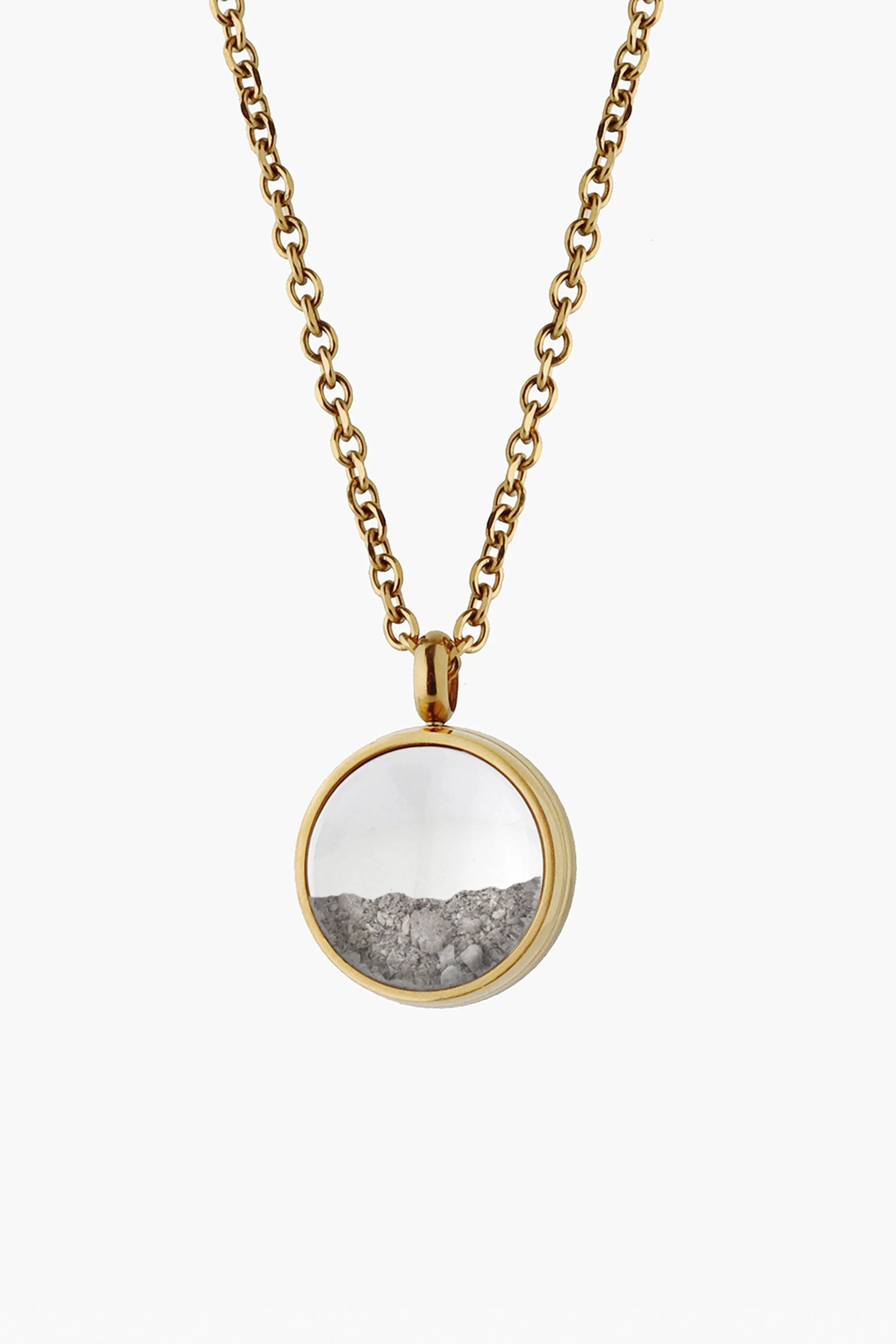AMEMRI | Mini Drift Glass Orb Ashes Memorial Necklace - Gold