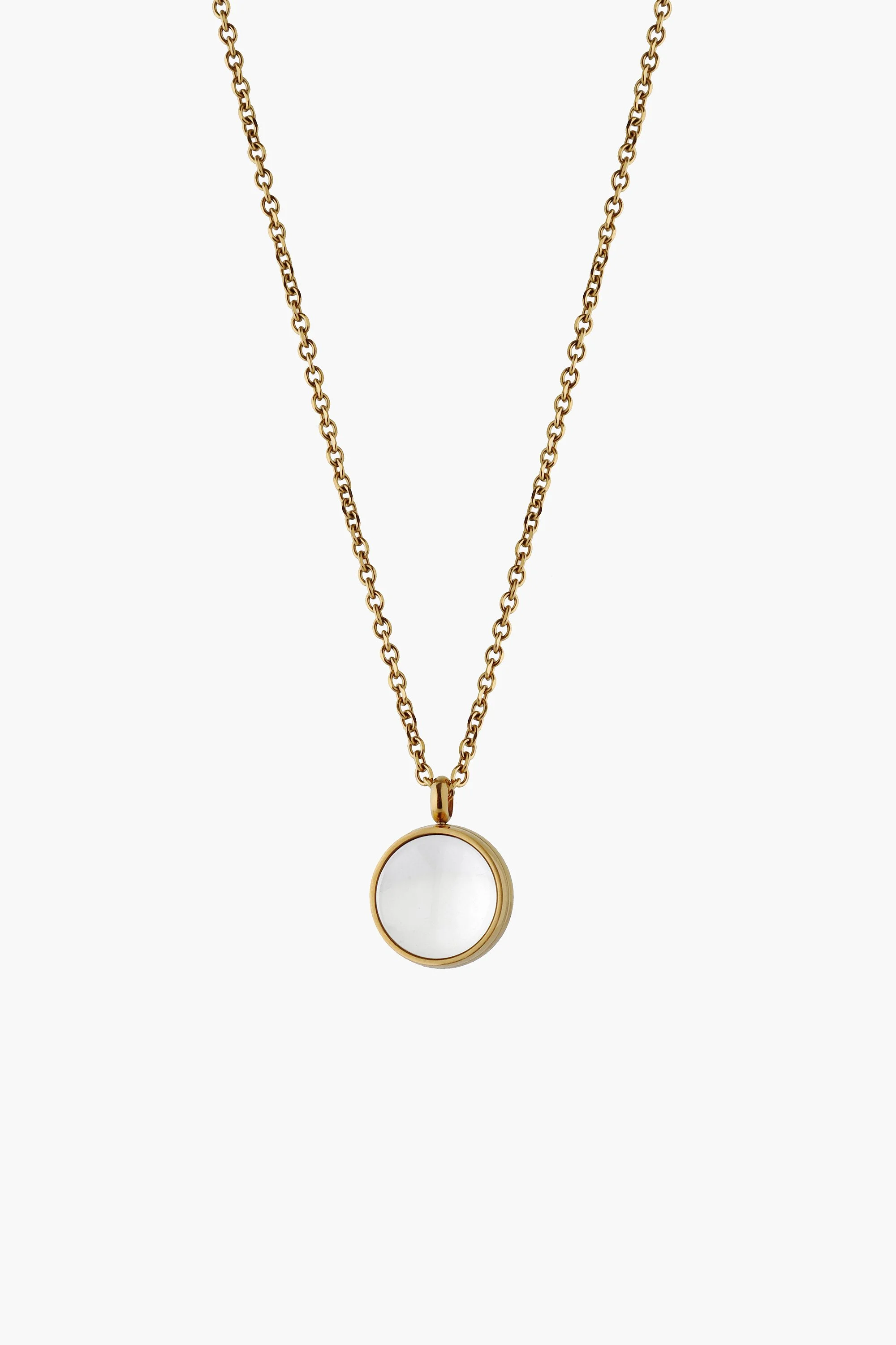 AMEMRI Mini Drift Glass Orb Ashes Pendant Memorial Necklace - Gold