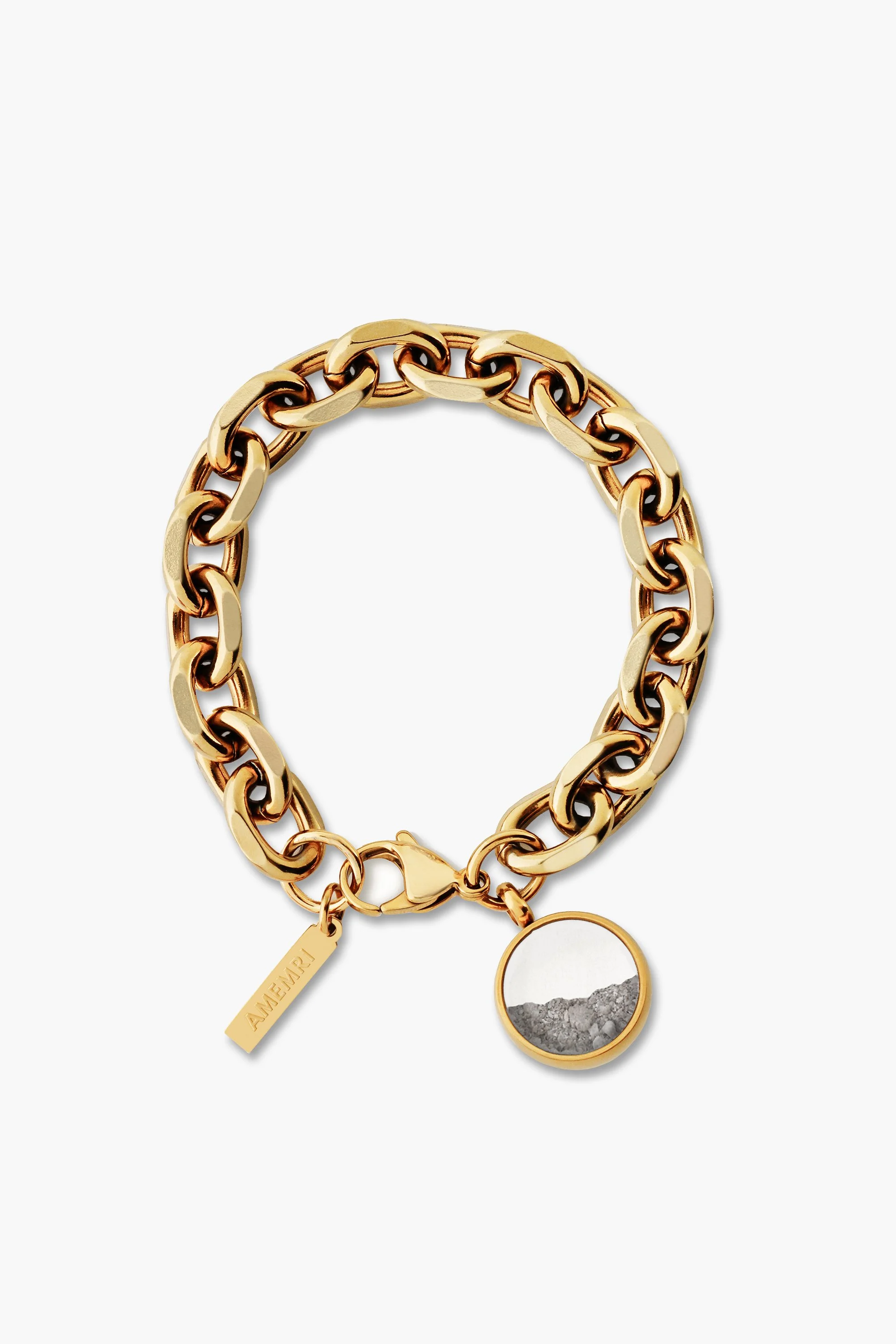 AMEMRI | Ultra Drift Glass Orb Ashes Memorial Bracelet - Gold