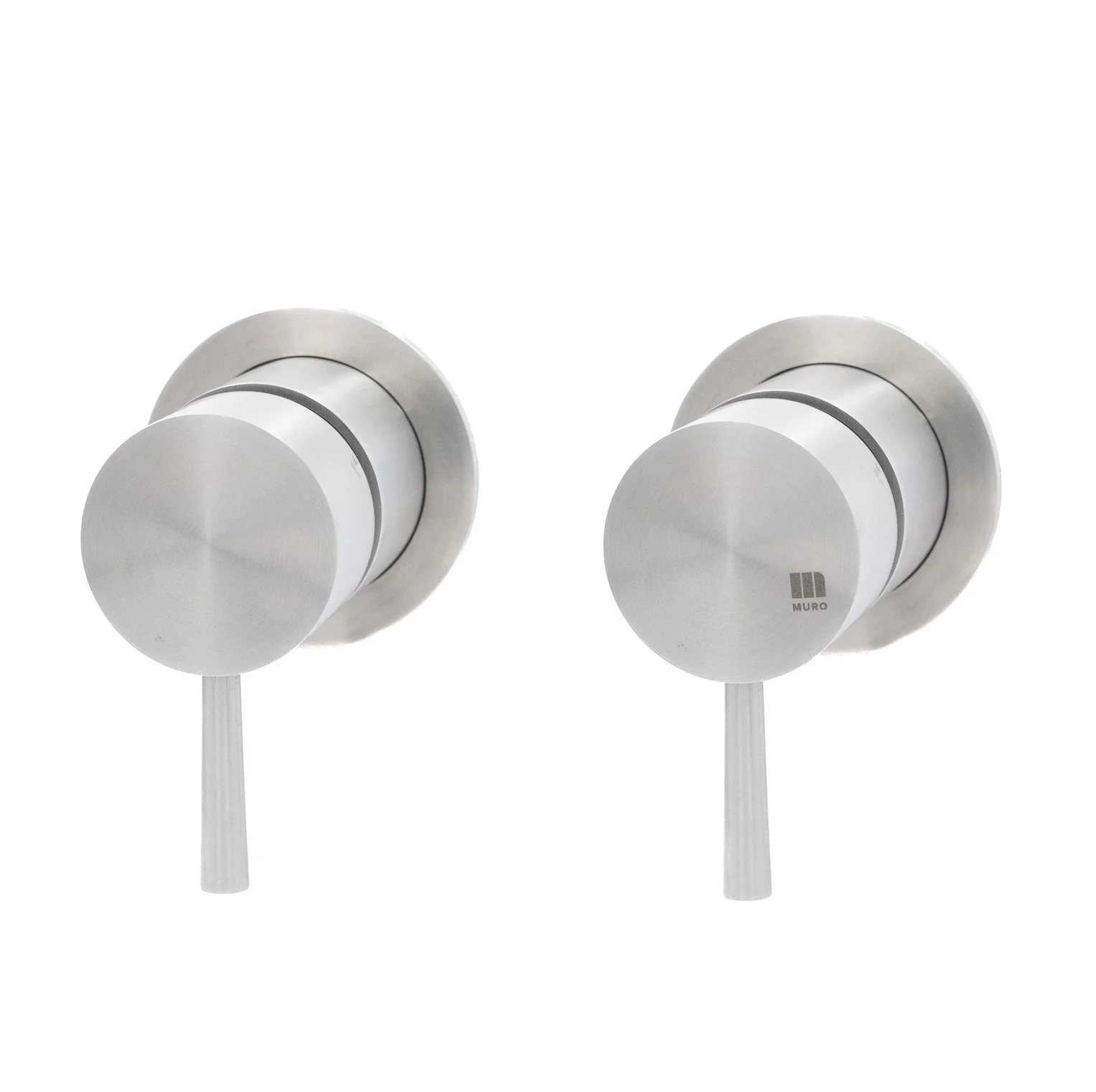 M1.B32.IR  Wall mounted built in shower mixer 2 way diverter with round plates  /  Misturadora monocomando encastrar parede 2 saidas com espelho redondo