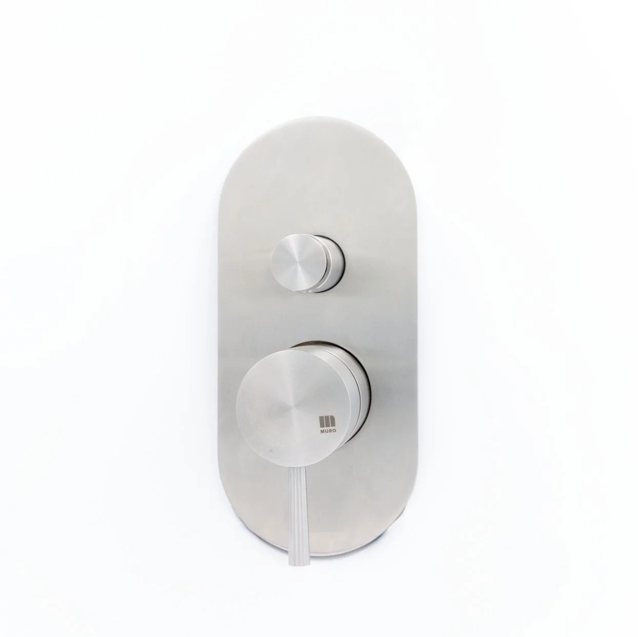 M1.B32.O  Wall mounted built in shower mixer 2 way diverter with oval edge plate  /  Misturadora monocomando encastrar parede 2 saÍdas espelho oval