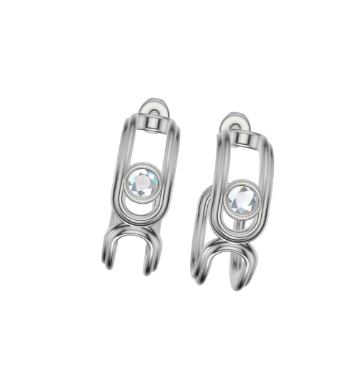 Rhino HH Earrings WGP White Topaz.png