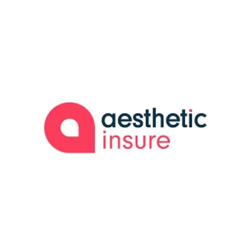 Aesthetic Insure logo with red and black text