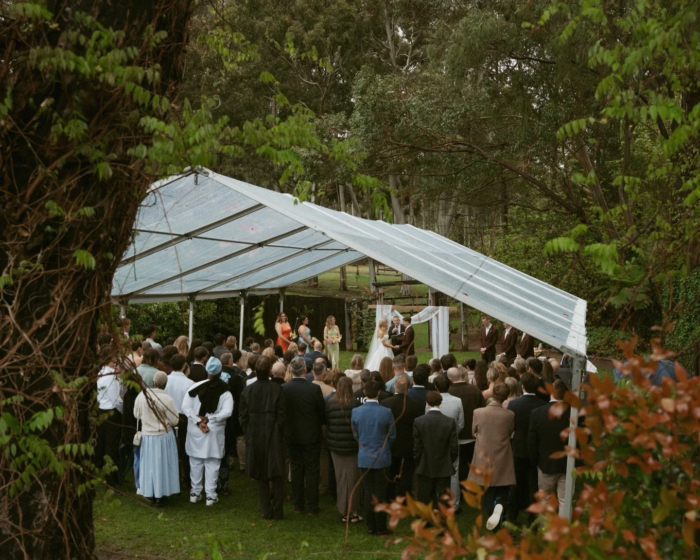 Marriage vows under the soft fall of rain 🤍