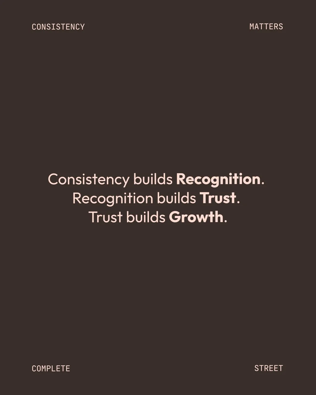 Consistency isn&rsquo;t just about pretty graphics, it&rsquo;s about building trust.⁠
⁠
When your brand shows up the same way, across every touchpoint, people begin to recognise it. Recognition builds trust. And trust? That&rsquo;s where growth happe