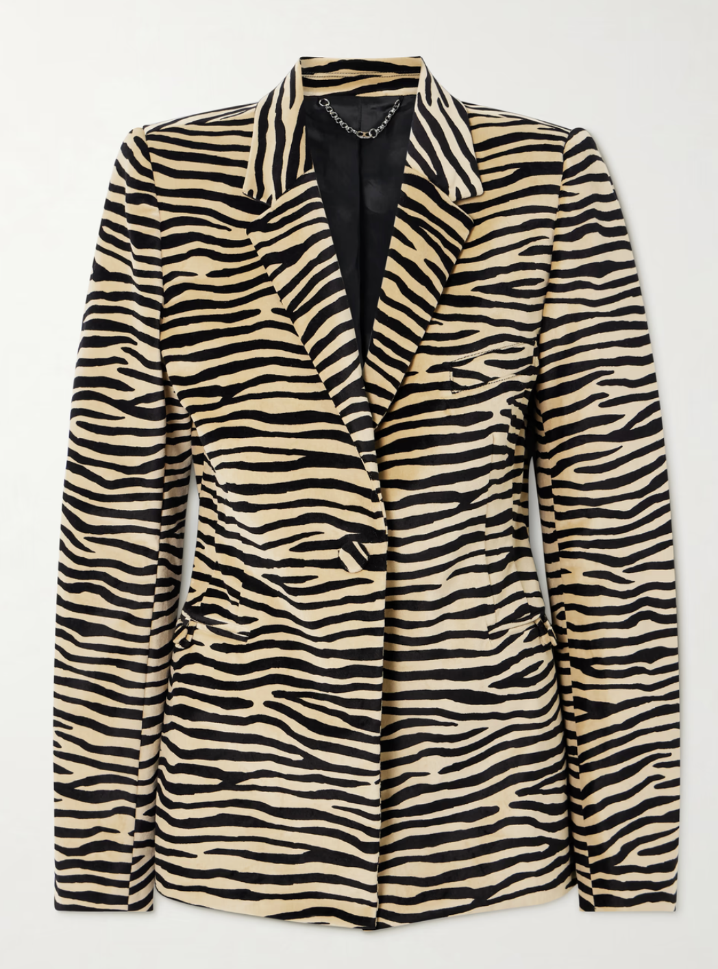 RABANNE
Zebra-print cotton-blend velvet blazer, £790