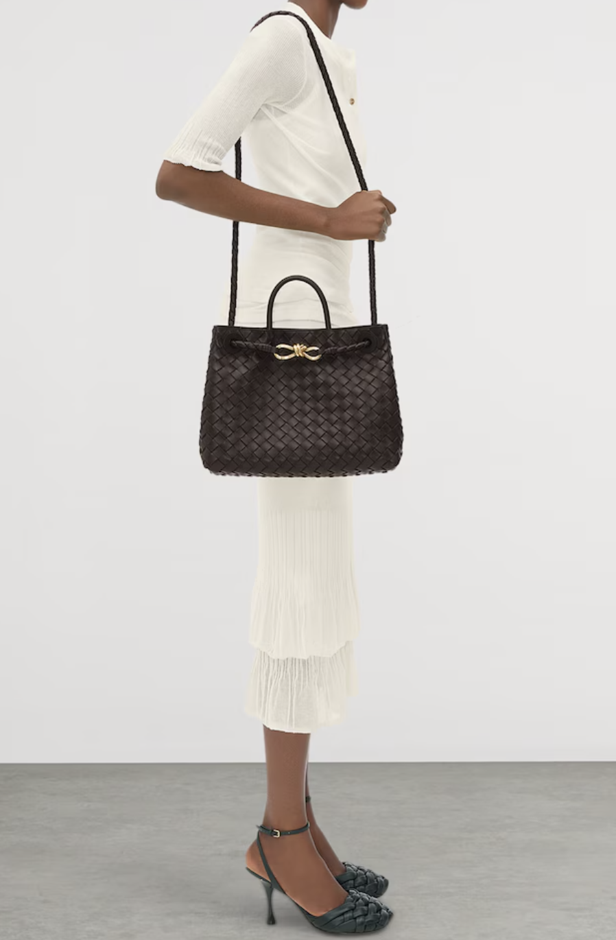 Bottega Veneta Leather Andiamo Top-Handle Bag, £4,370.00